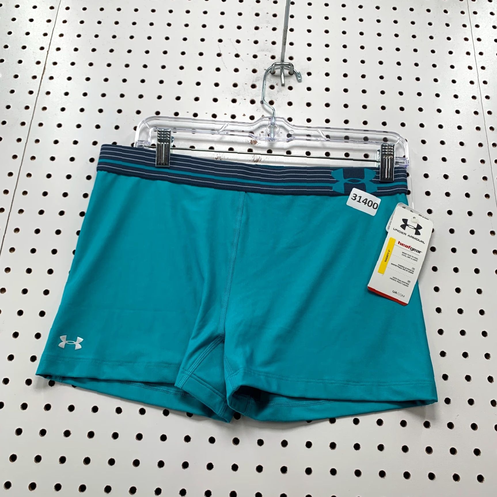 Under Armour Under Armour Heat Gear Active Shorts Women L Green 31 in Inseam 3 in Athletic Activewear Size 36" / US 14 / IT 50 - 5 Thumbnail