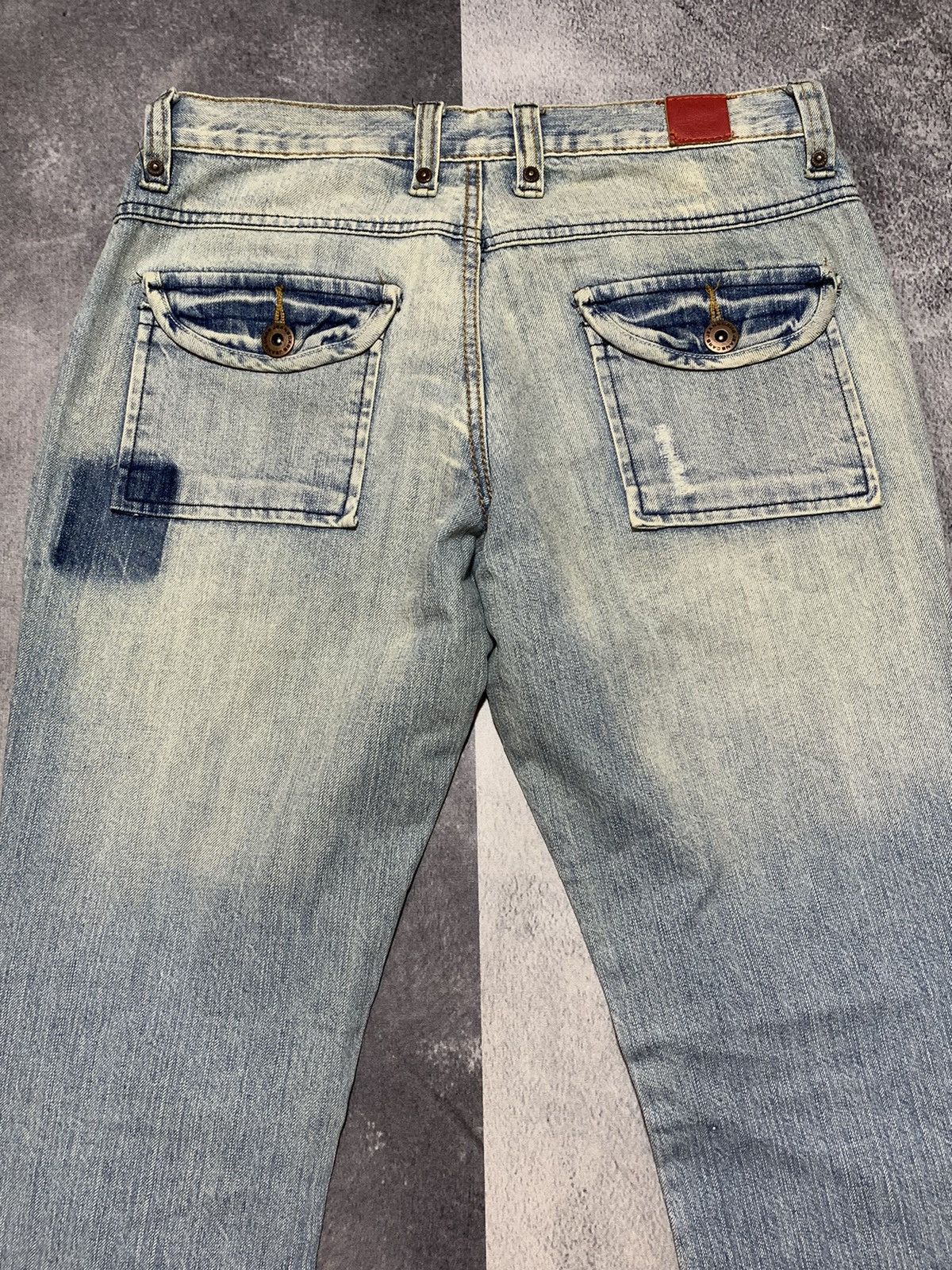 Japanese Brand × Vintage Vintage Y2KJapanese faded denim trousers streetwear size 32 Size US 32 / EU 48 - 9 Thumbnail