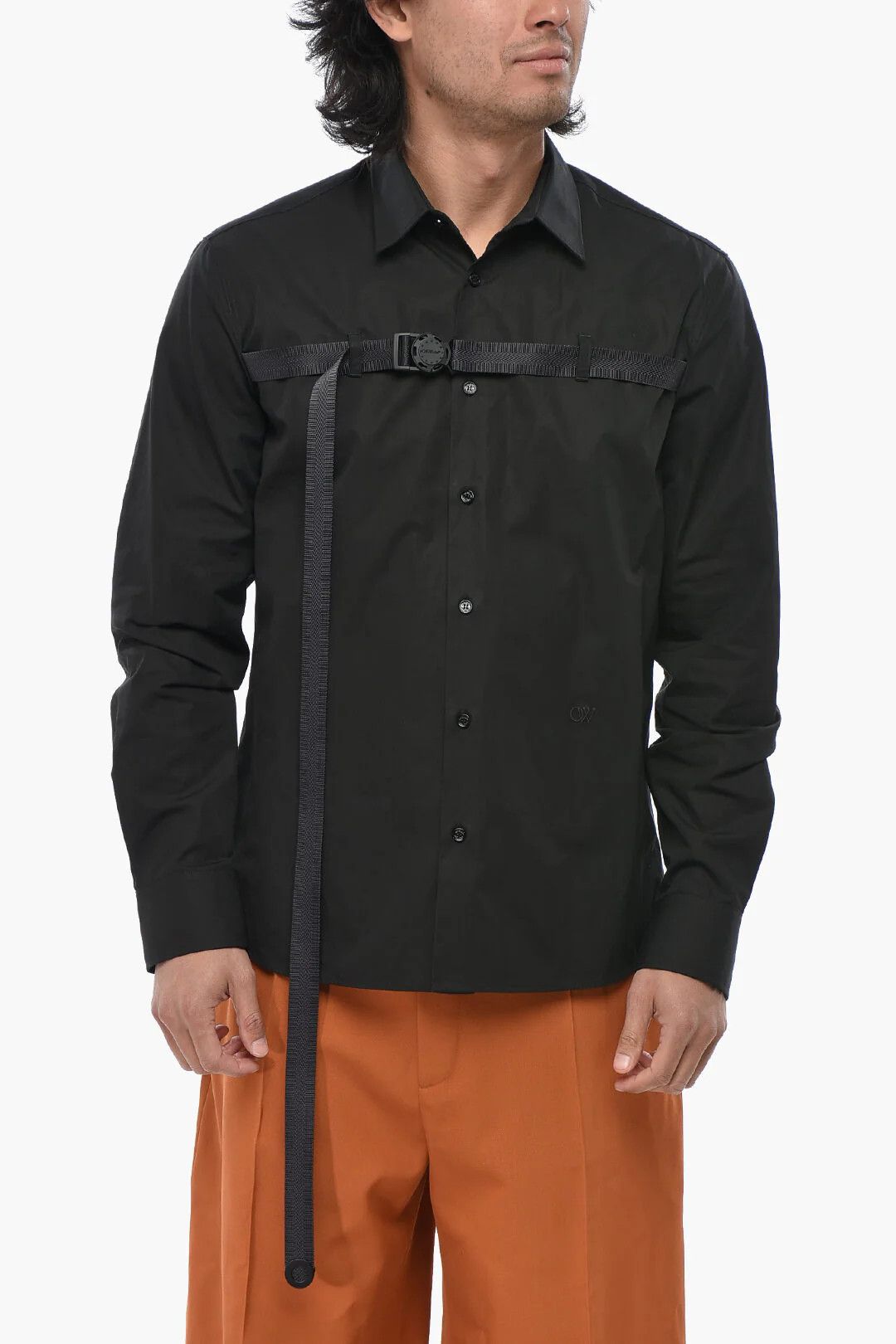 Off-White og1mm0526 Poplin Shirt in Black Size US L / EU 52-54 / 3 - 1 Thumbnail