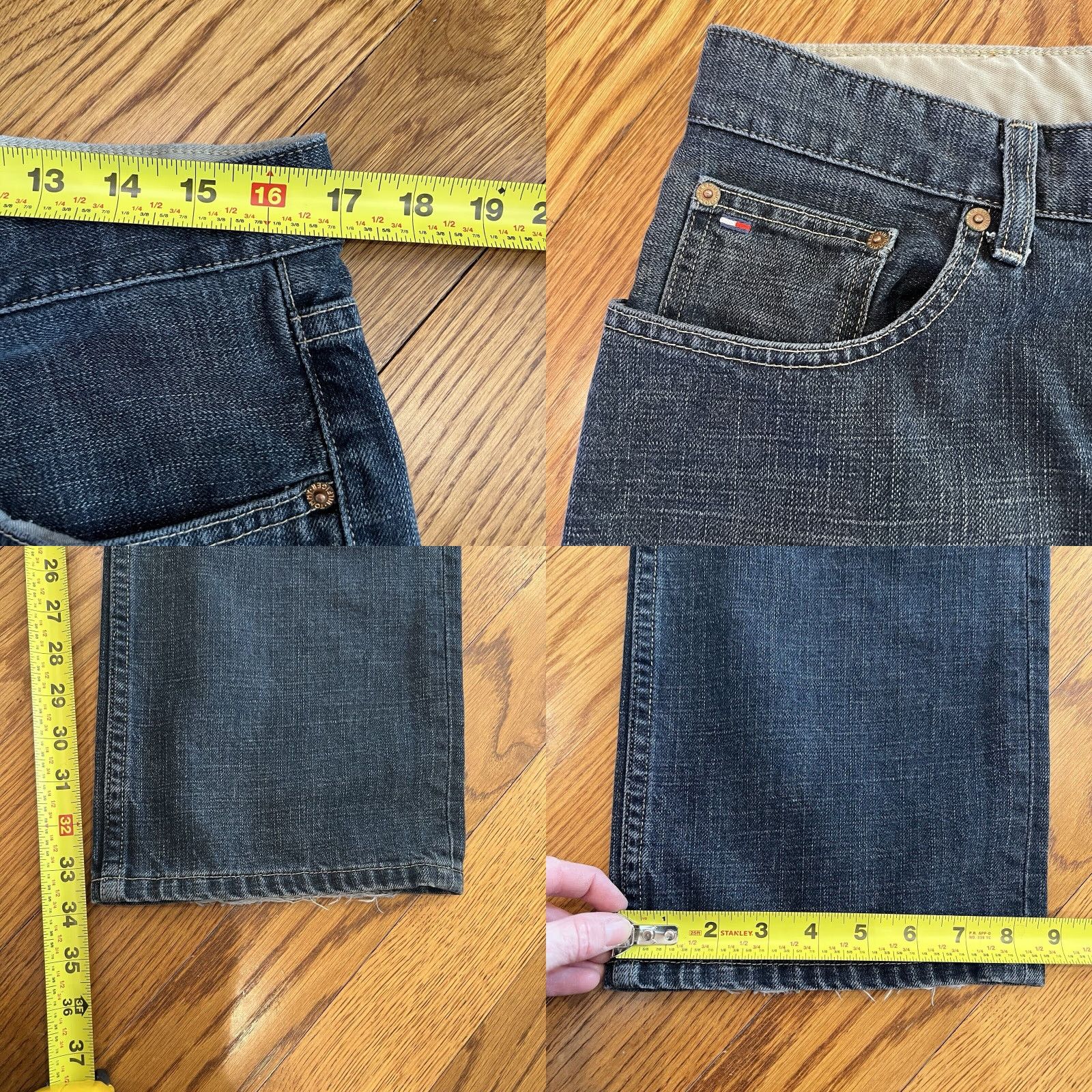 Tommy Hilfiger VINTAGE Tommy Hilfiger Jeans Men Denim 33x34 Dark Wash Mid-Rise 5-Pocket Classic Size US 33 - 8 Thumbnail