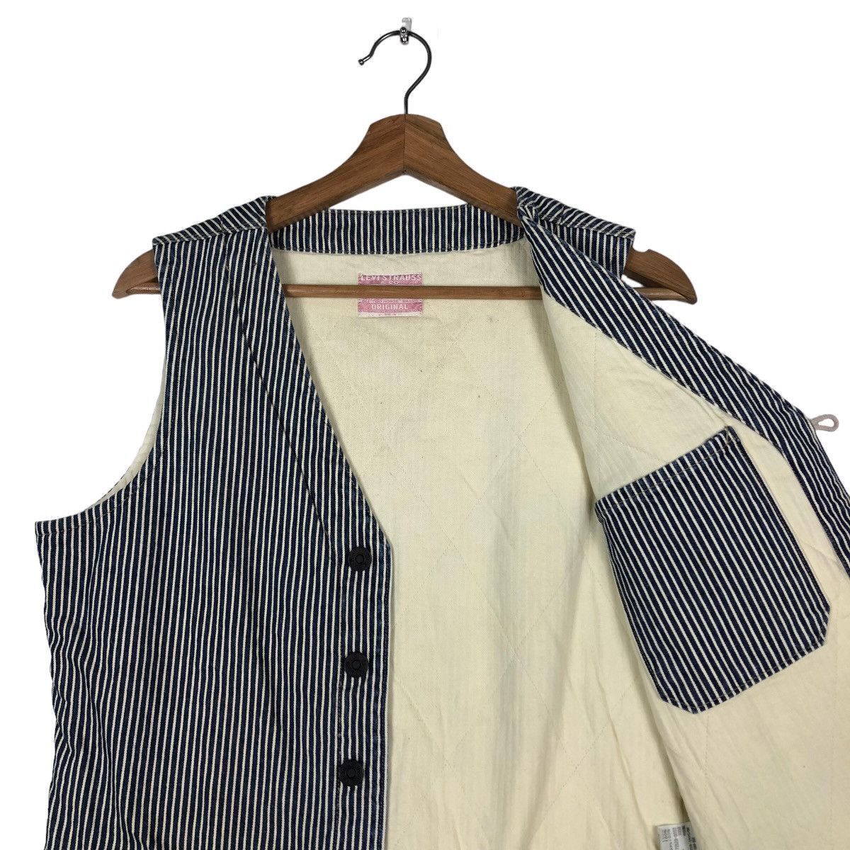 Levi's 🔥Vintage Waist Coats Hickory Striped Levi’s Size US M / EU 48-50 / 2 - 13 Thumbnail