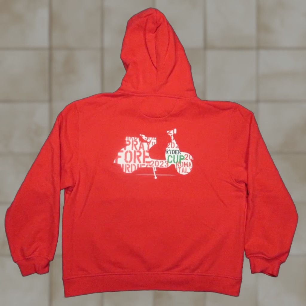 G/FORE G/Fore Hoodie Mens Medium Red Hooded Pullover Hoodie Ciao Ryder Cup 2023 G Fore Size US M / EU 48-50 / 2 - 1 Thumbnail
