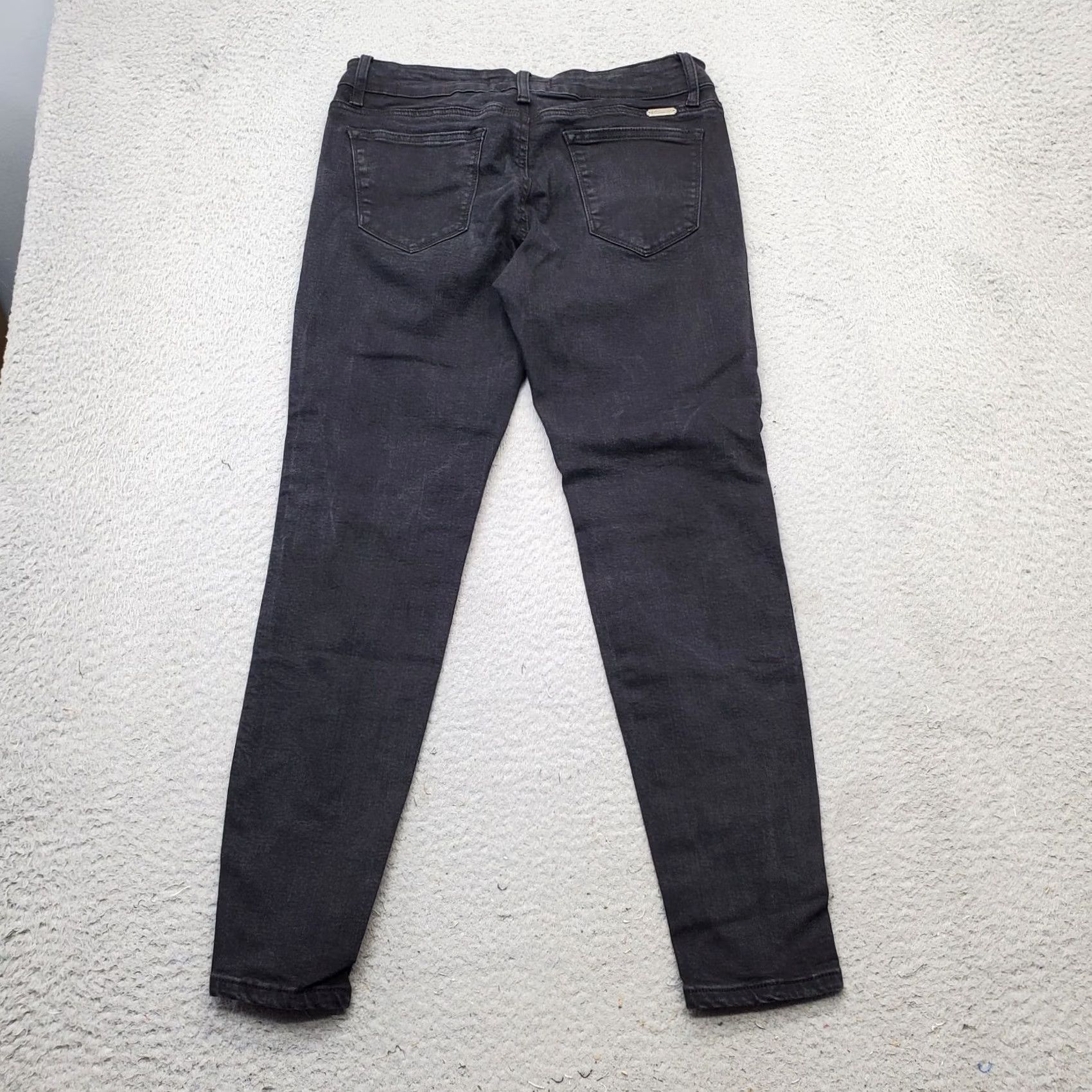 Vintage KanCan Skinny Jeans Women Size 28 Black Dark Wash 5-Pocket Design Distressed Denim Casual Womens Jeans Size 28" / US 6 / IT 42 - 2 Thumbnail