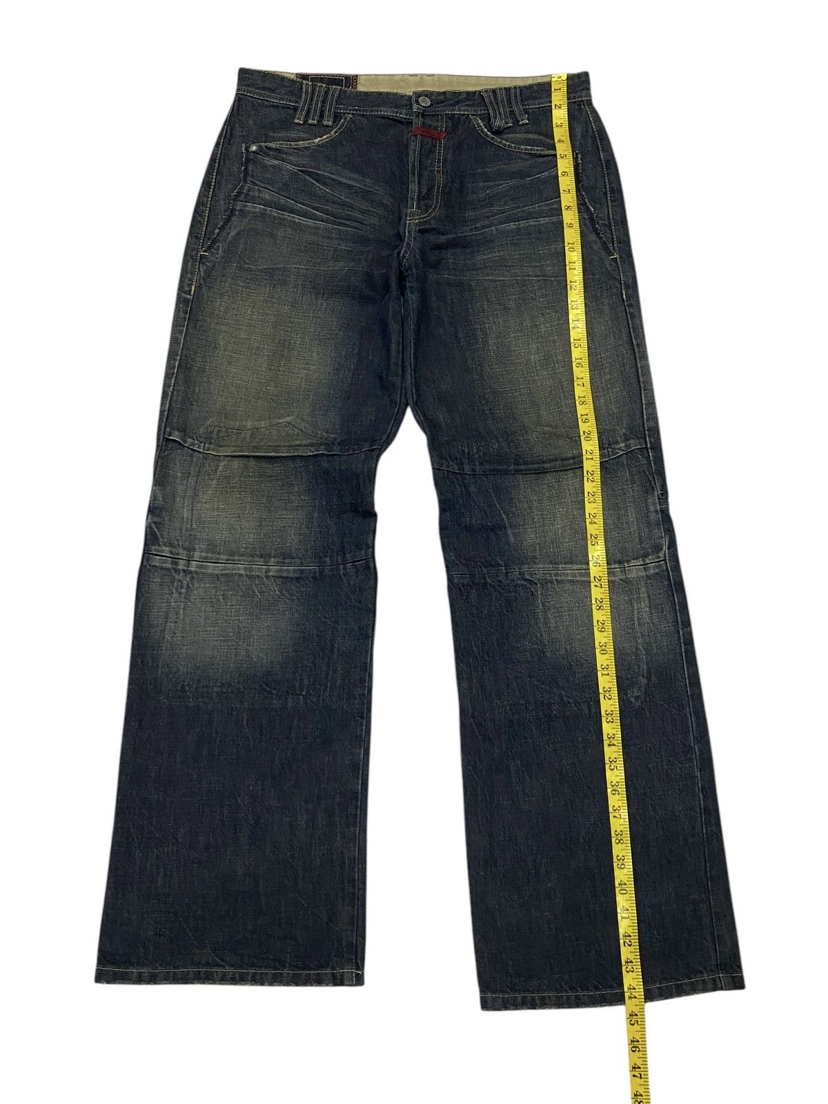 Marithe + Francois Girbaud Marithe Francois Girbaud Distressed Wide Leg Denim Pants Size US 36 / EU 52 - 17 Thumbnail