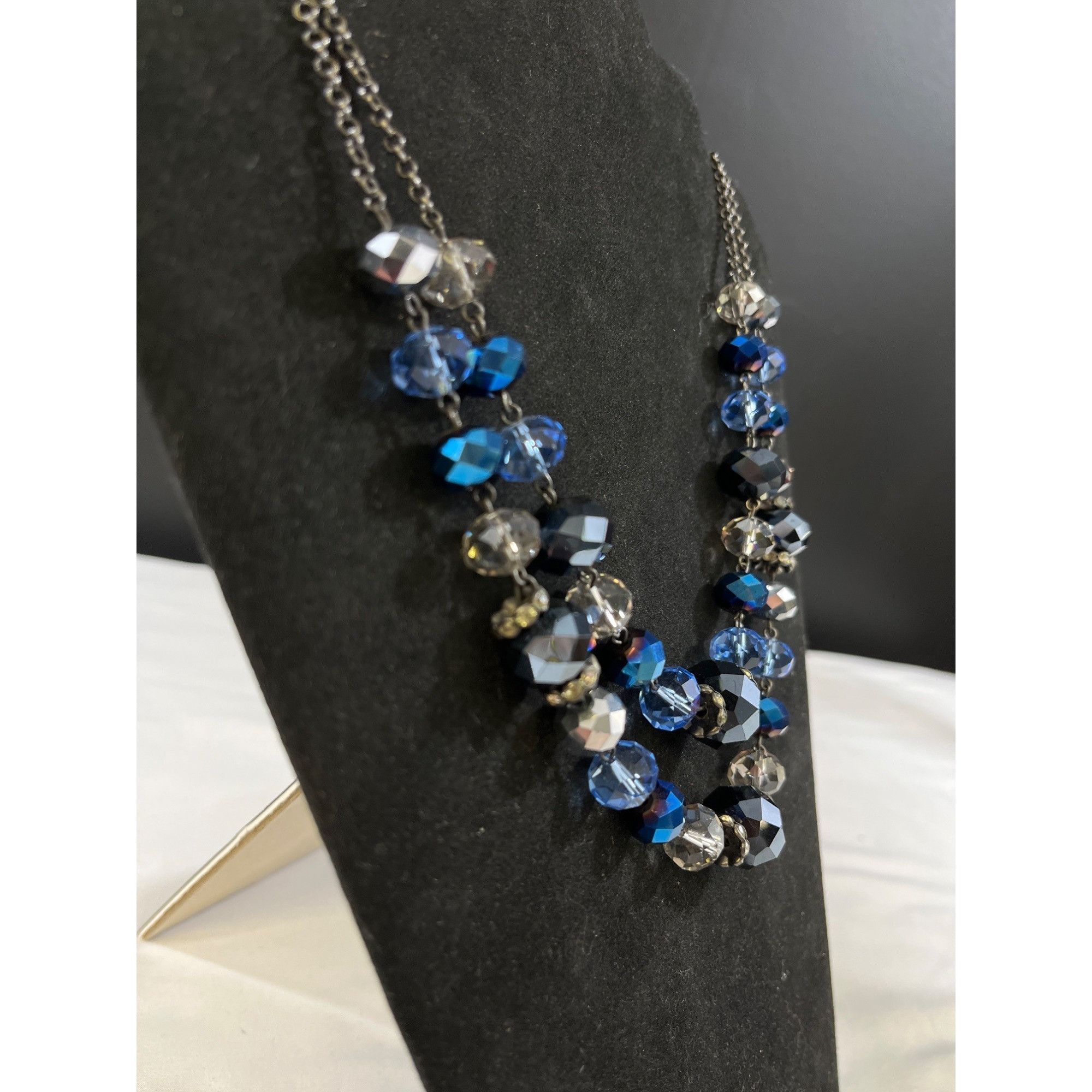 Other Trifari Womens Blue Double Layered Beaded Necklace SKU 6402 Size ONE SIZE - 2 Thumbnail