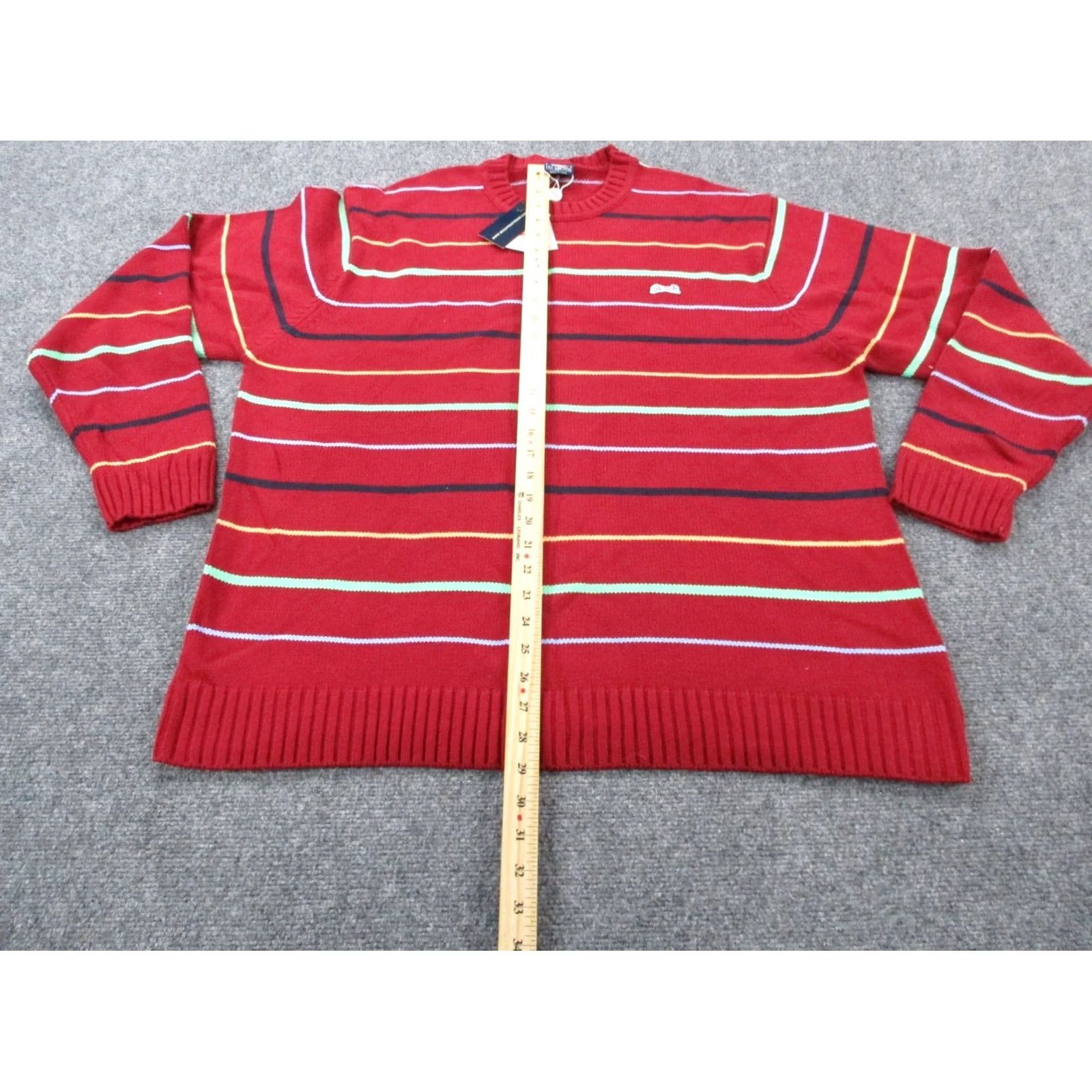 Vintage Nike Le Tigre Sweater Mens 3XL Red Striped Acrylic Knit Crew Neck Pullover Casual Preppy Winter Fall Style: Pullover, Lightweight, Thermal, Logo Size US XXL / EU 58 / 5 - 3 Thumbnail
