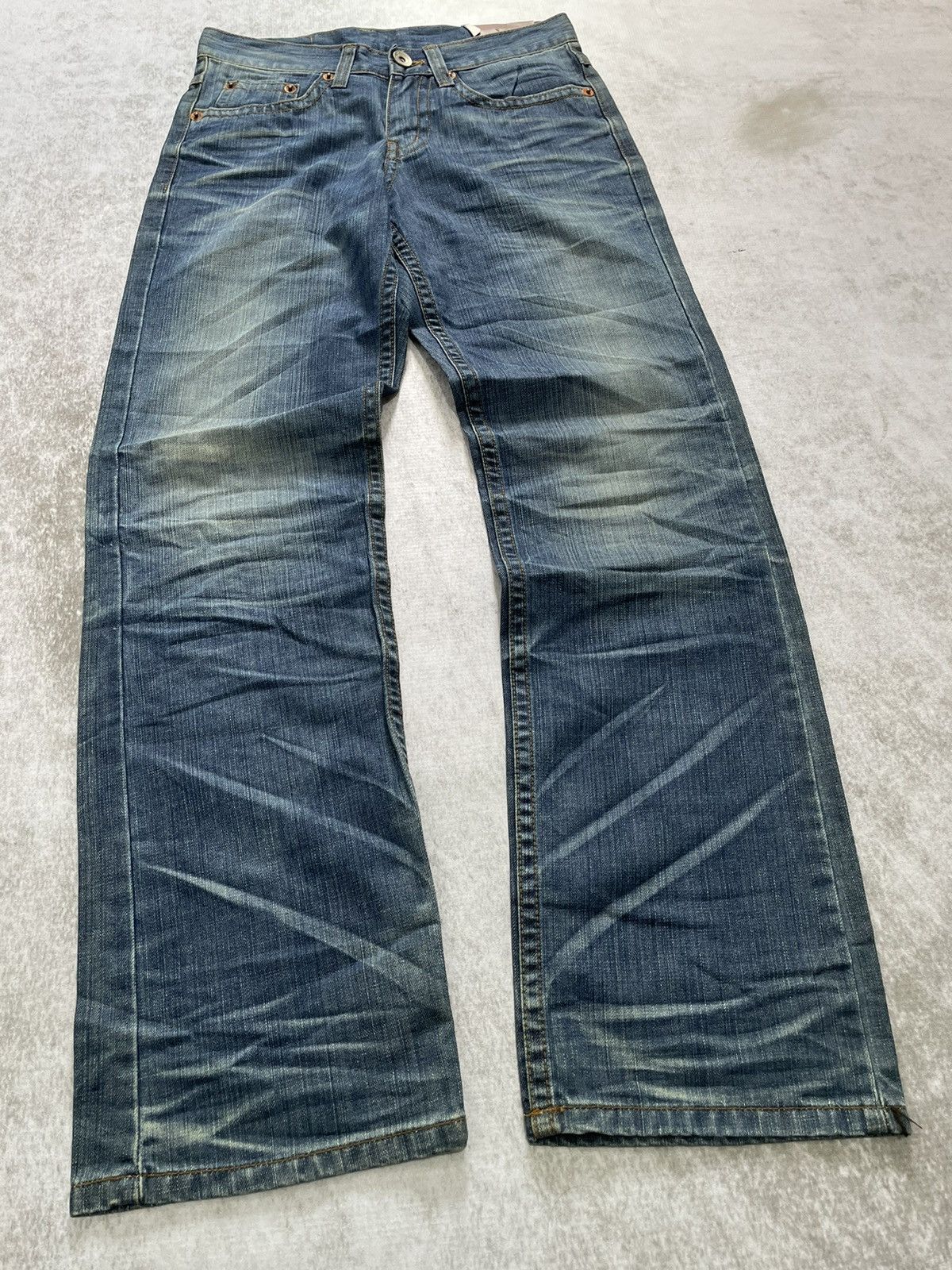 Hysteric Glamour × If Six Was Nine × Le Grande Bleu (L.G.B.) 2000s japan 3d acid wash denim pants y2k style Size US 29 - 2 Thumbnail