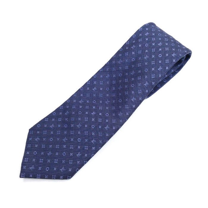 Louis Vuitton Louis Vuitton Louis Vuitton Monogram Silk Tie Cotton Necktie M70953 Size ONE SIZE - 1 Thumbnail