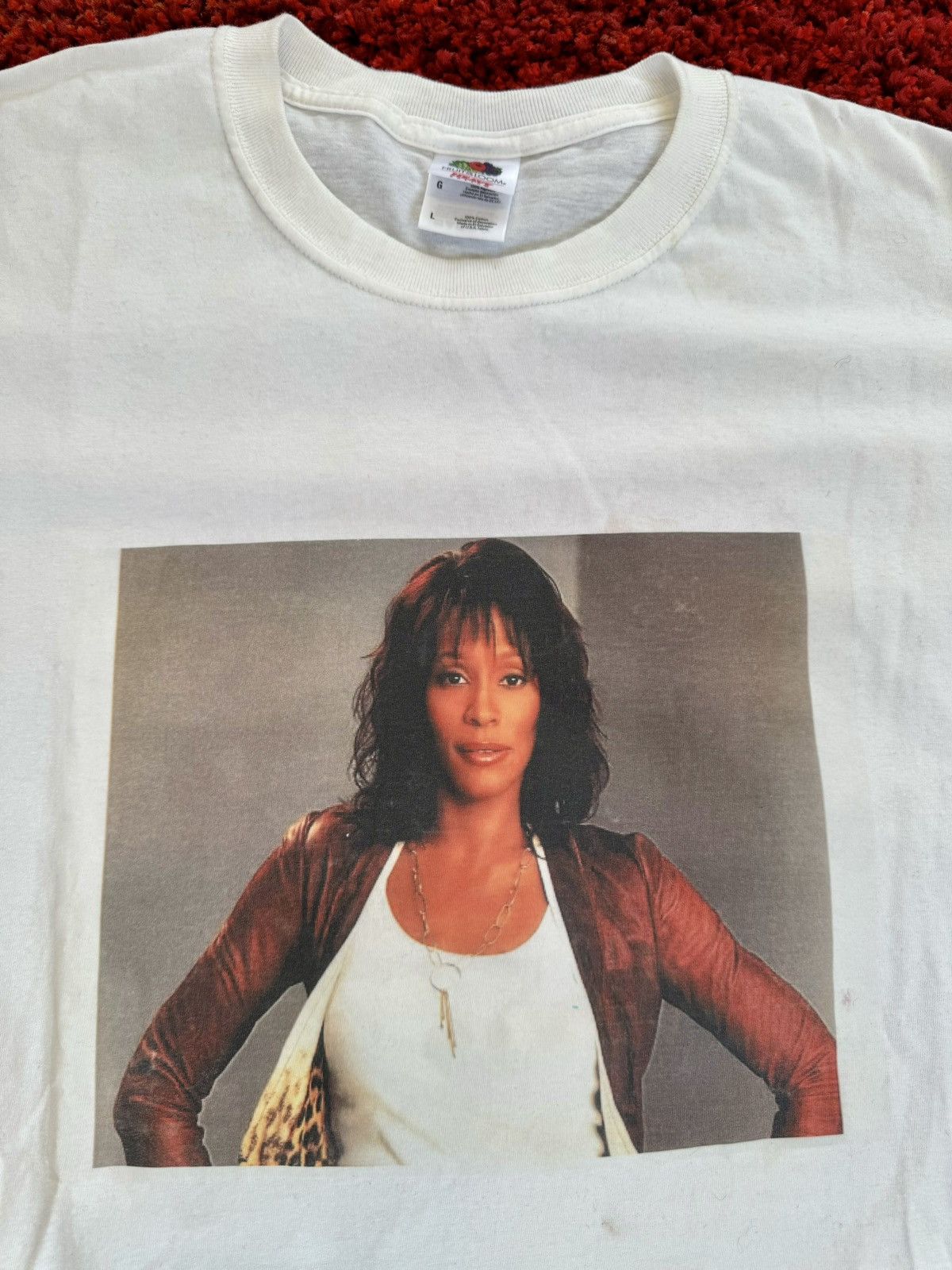 Band Tees × Rap Tees × Vintage Whitney Houston 90’s Vintage R&B Rap Box Logo Band T-Shirt Size US L / EU 52-54 / 3 - 3 Thumbnail