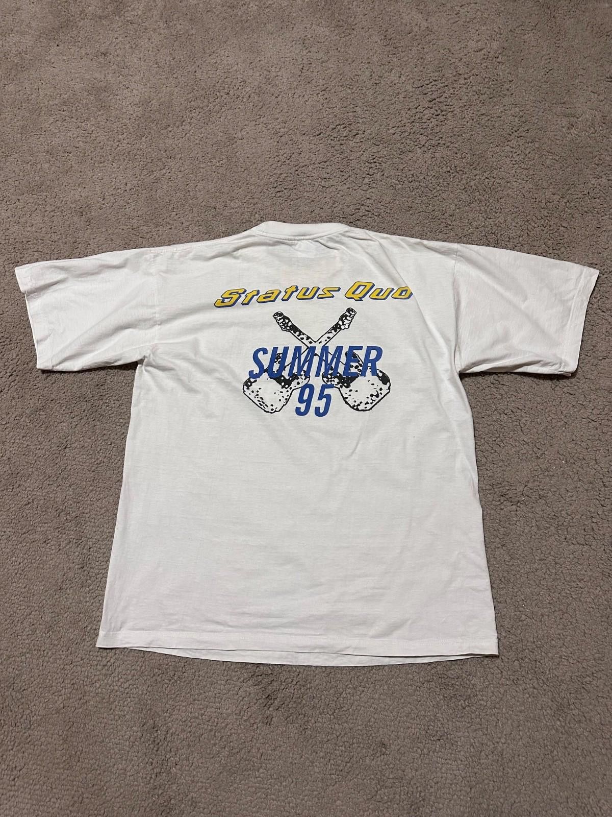 Fruit Of The Loom Status Quo Vintage T-Shirt - From The Makers Of -1995 Size US L / EU 52-54 / 3 - 6 Thumbnail