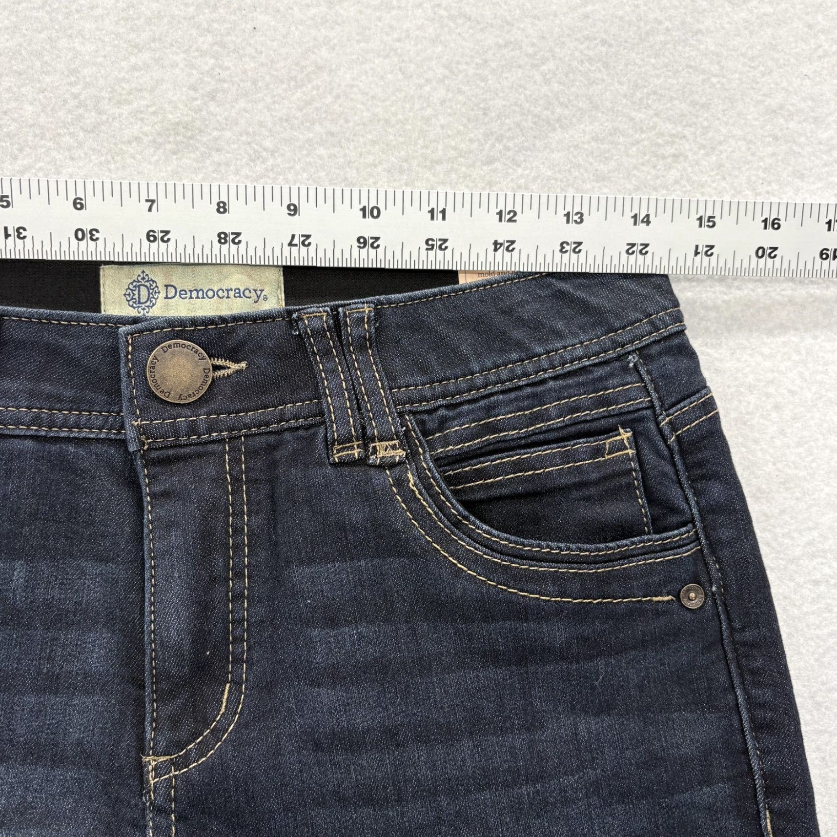 Vintage VINTAGE Democracy Jeans Womens 4 Blue Mid Rise Ankle Skinny NWT Size 27" / US 4 / IT 40 - 6 Thumbnail