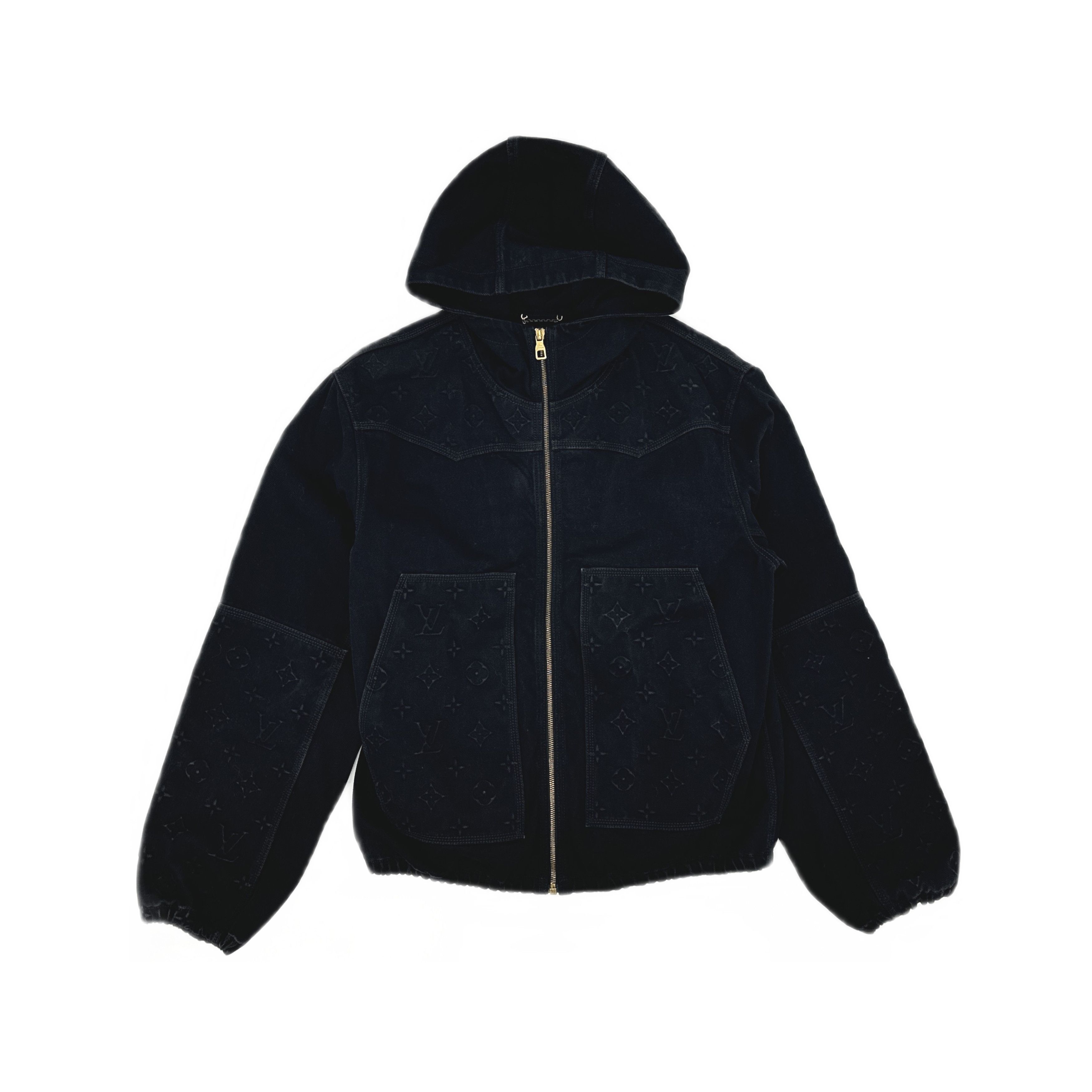 Louis Vuitton Louis Vuitton Monogram Embossed Denim Hoodie Size 52 Size US L / EU 52-54 / 3 - 1 Thumbnail
