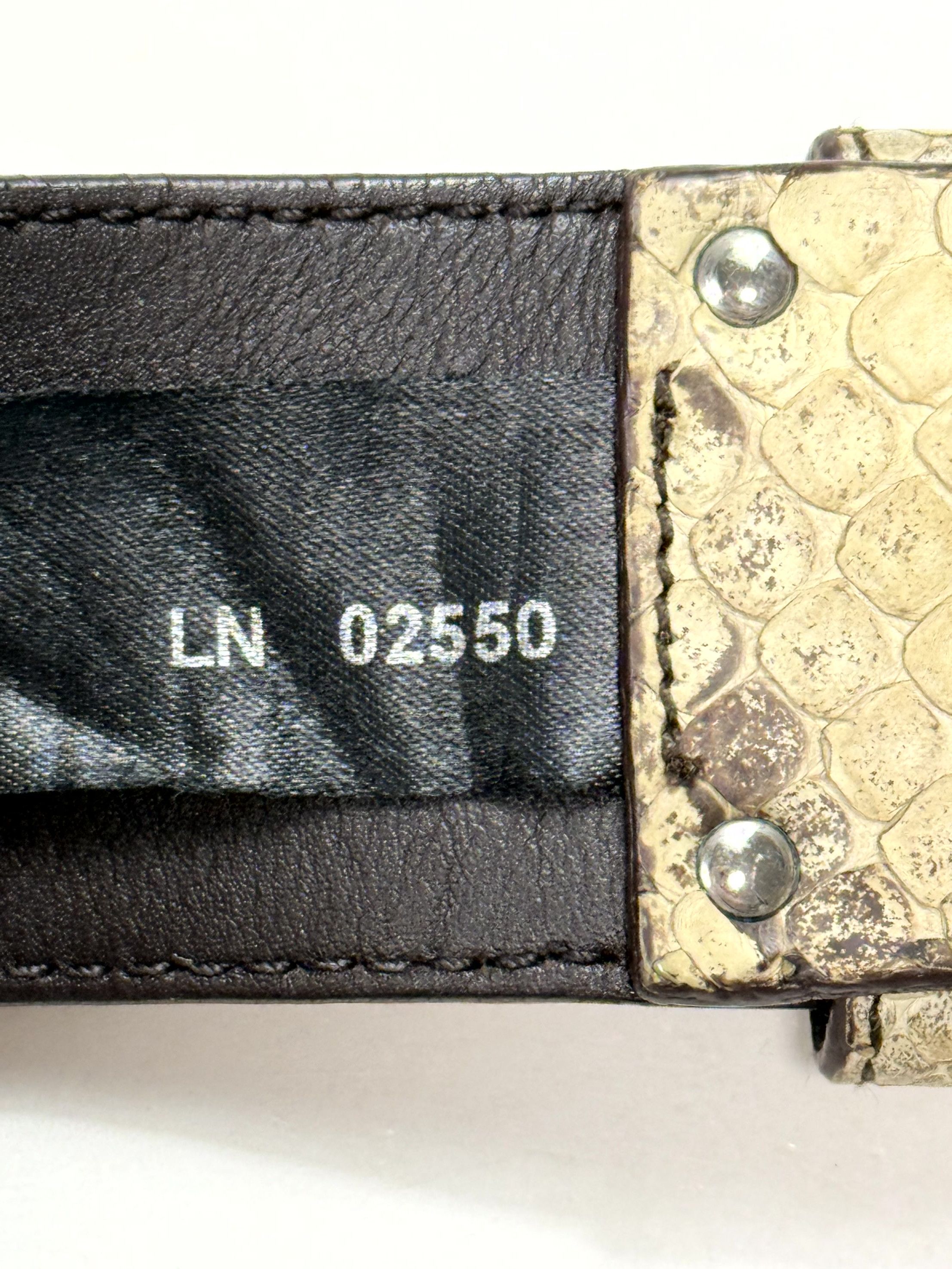 Prada Prada Python Snakeskin Studded Y2K Rockstar Belt Size 90/36 Size ONE SIZE - 6 Thumbnail