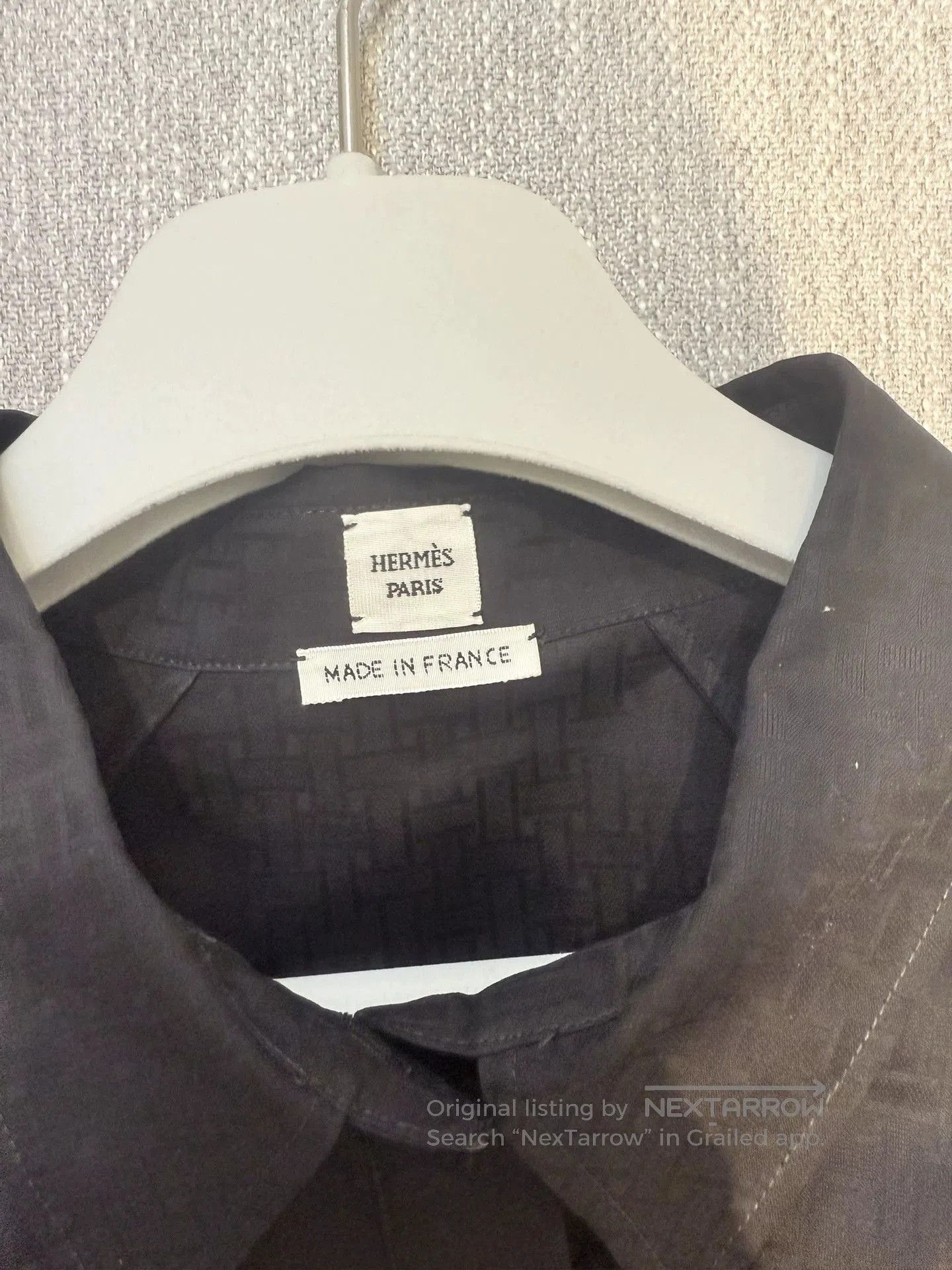 Hermes Hermes Gray Patterned Shirt Dress. Size US 26 / EU 42 - 3 Thumbnail