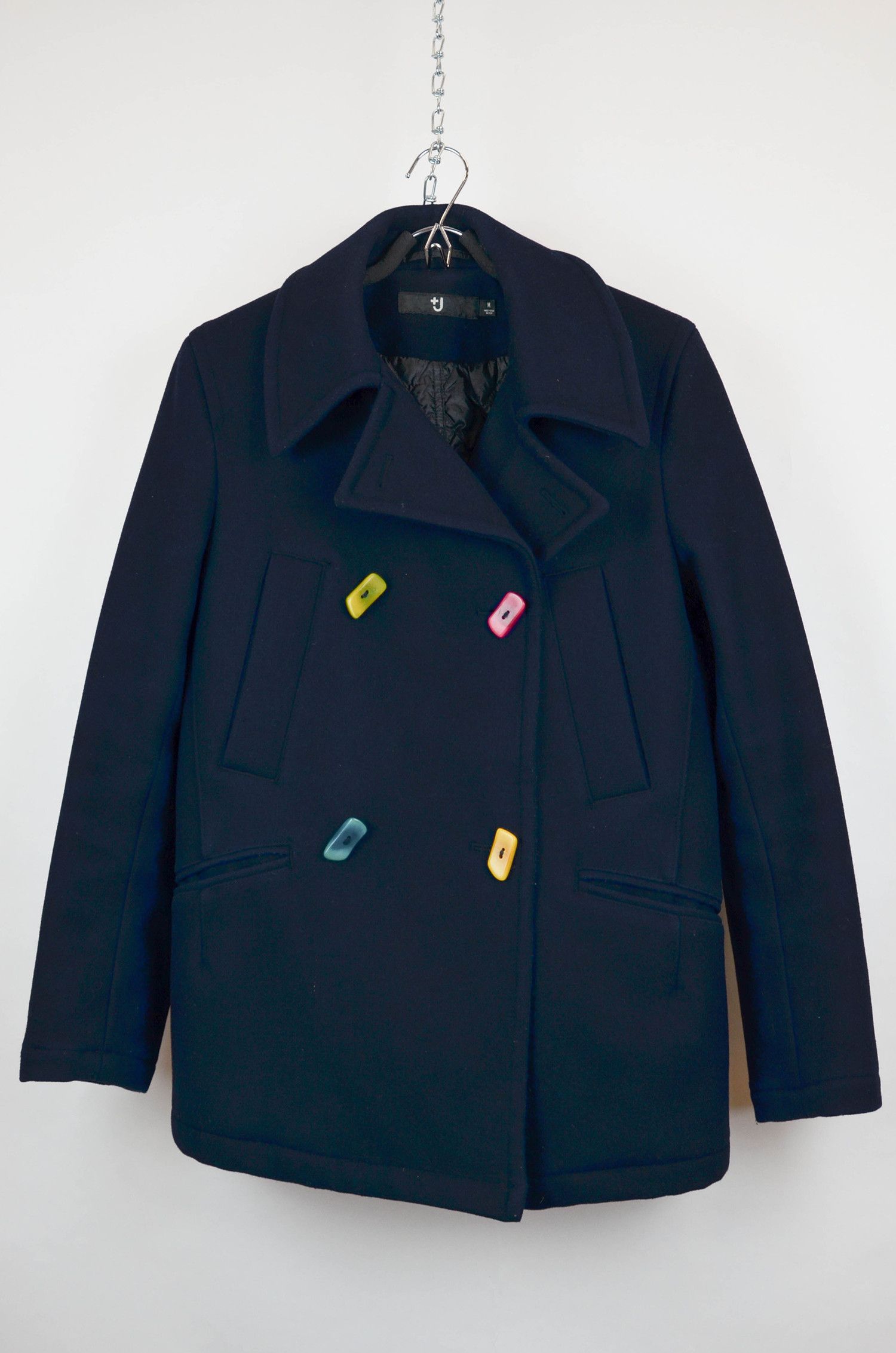 Jil Sander × Uniqlo +J UNIQLO x JIL SANDER Navy Double Breasted Coat - M Size M / US 6-8 / IT 42-44 - 1 Thumbnail