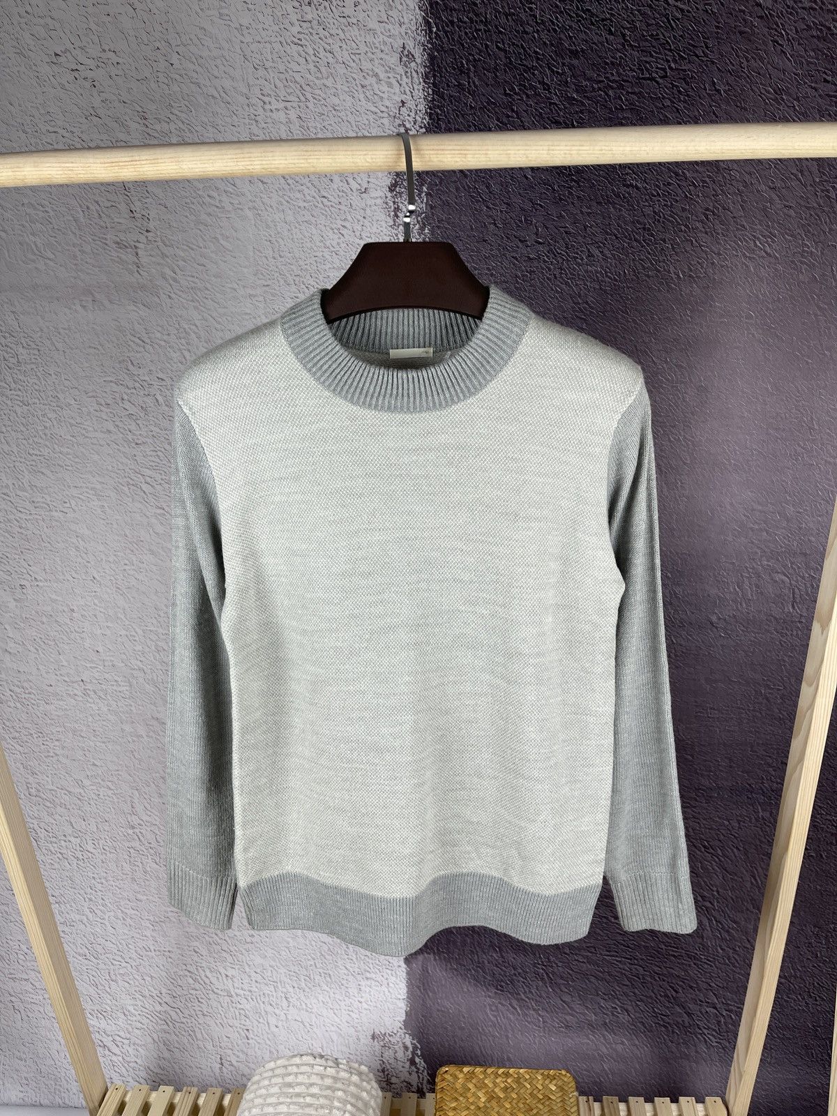 GU GU high neck double colour grey sweater Size US M / EU 48-50 / 2 - 2 Thumbnail