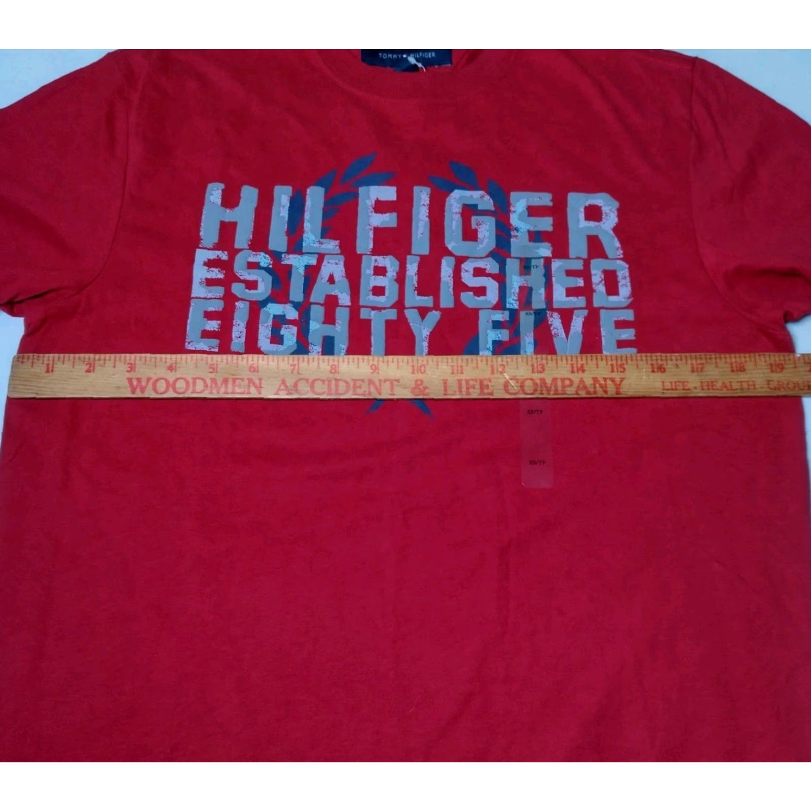 Tommy Hilfiger Tommy Hilfiger Shirt Men XS Red Puffy Graphic T Short Sleeve New 2011 Size US XS / EU 42 / 0 - 5 Thumbnail