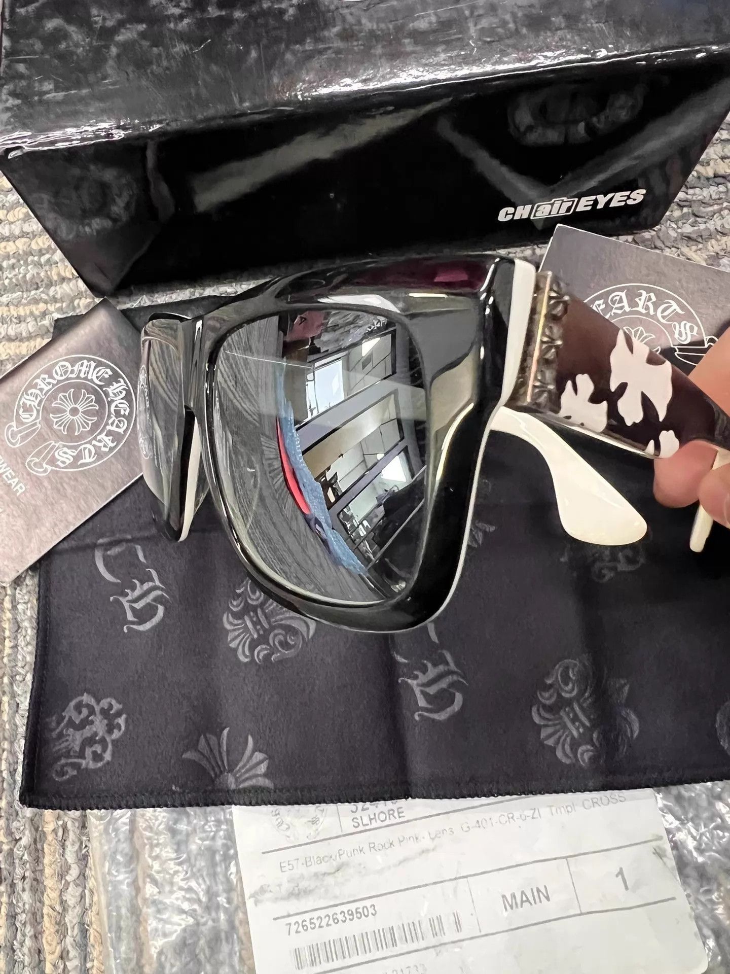 Chrome Hearts Multi-Color Pattern Square Frame Sunglasses Size ONE SIZE - 8 Thumbnail