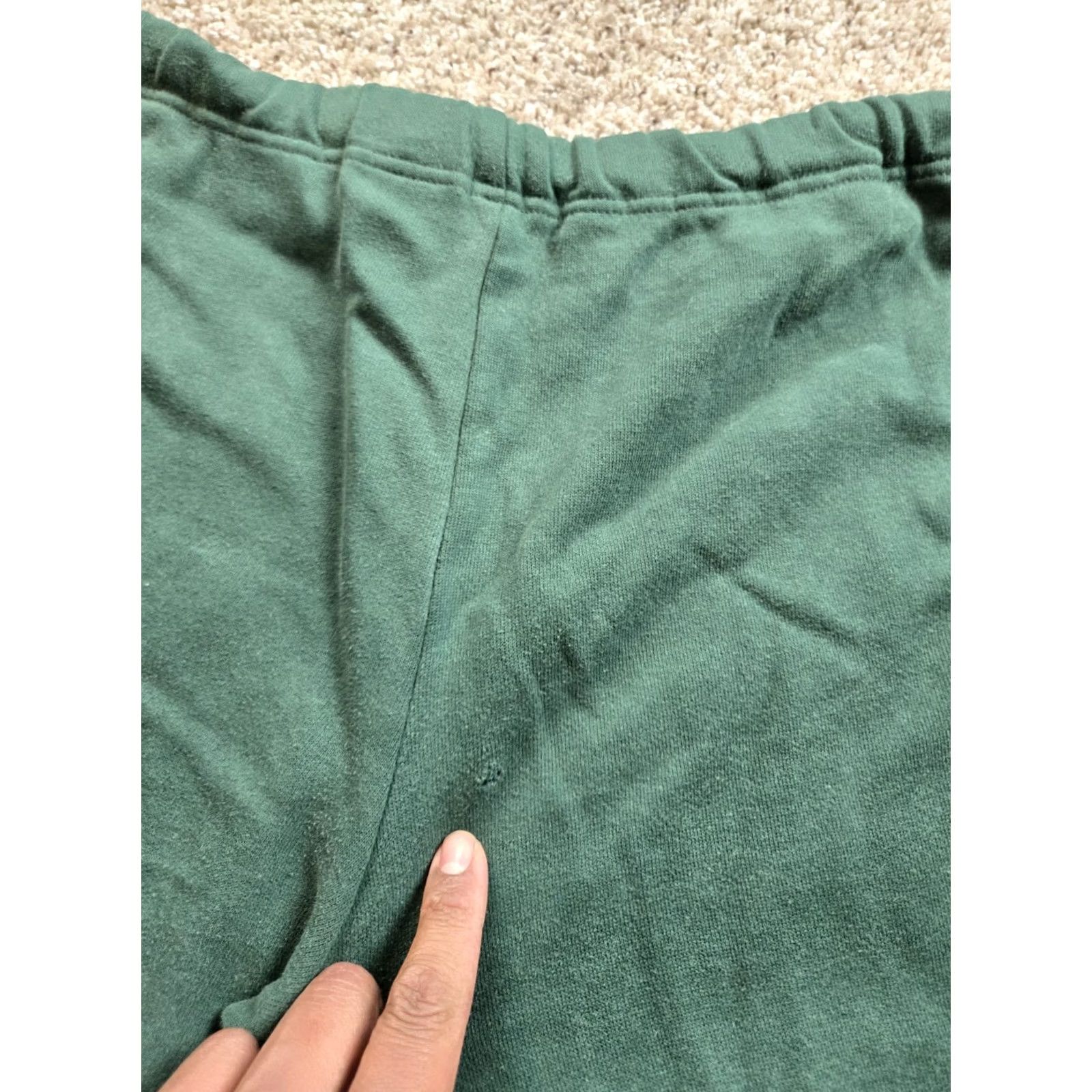 Russell Athletic VINTAGE Russell Athletic Sweatpants Pants Regular Mens Green 70s USA Made 25in Inseam Elastic Waist Pockets Cotton Blend Fleece Size US 33 - 6 Thumbnail