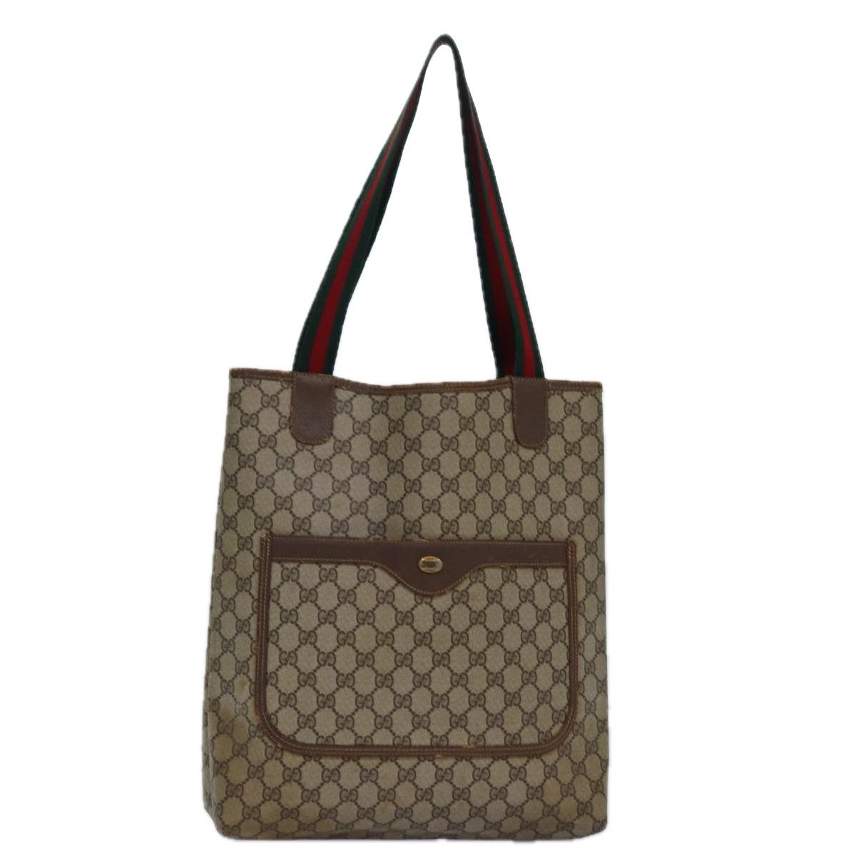 Ophidia Beige Canvas Tote Bag (Pre-Owned)