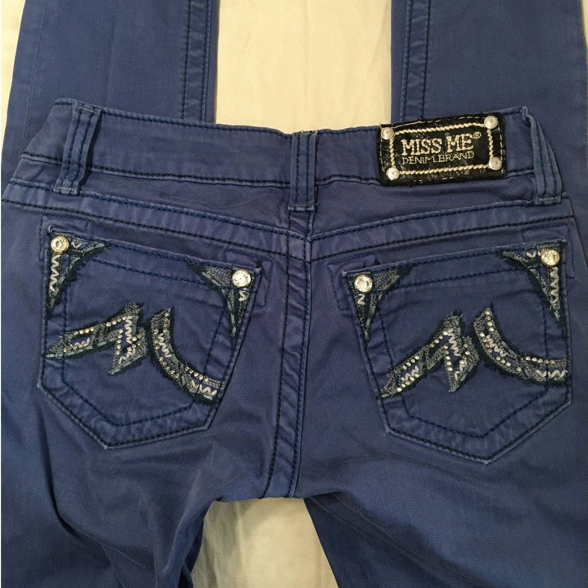 Miss Me Miss Me Denim Brand, Skinny, Cobalt Blue Jeans, Size 26 Size 26" / US 2 / IT 38 - 3 Thumbnail