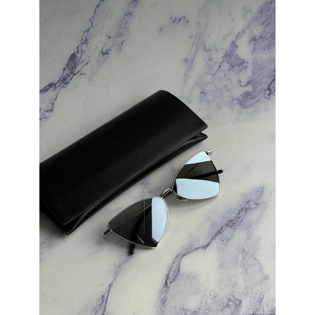 Saint Laurent Paris NEW Saint Laurent SL303 Jerry Sunglasses in Silver Mirror Size ONE SIZE - 2 Thumbnail