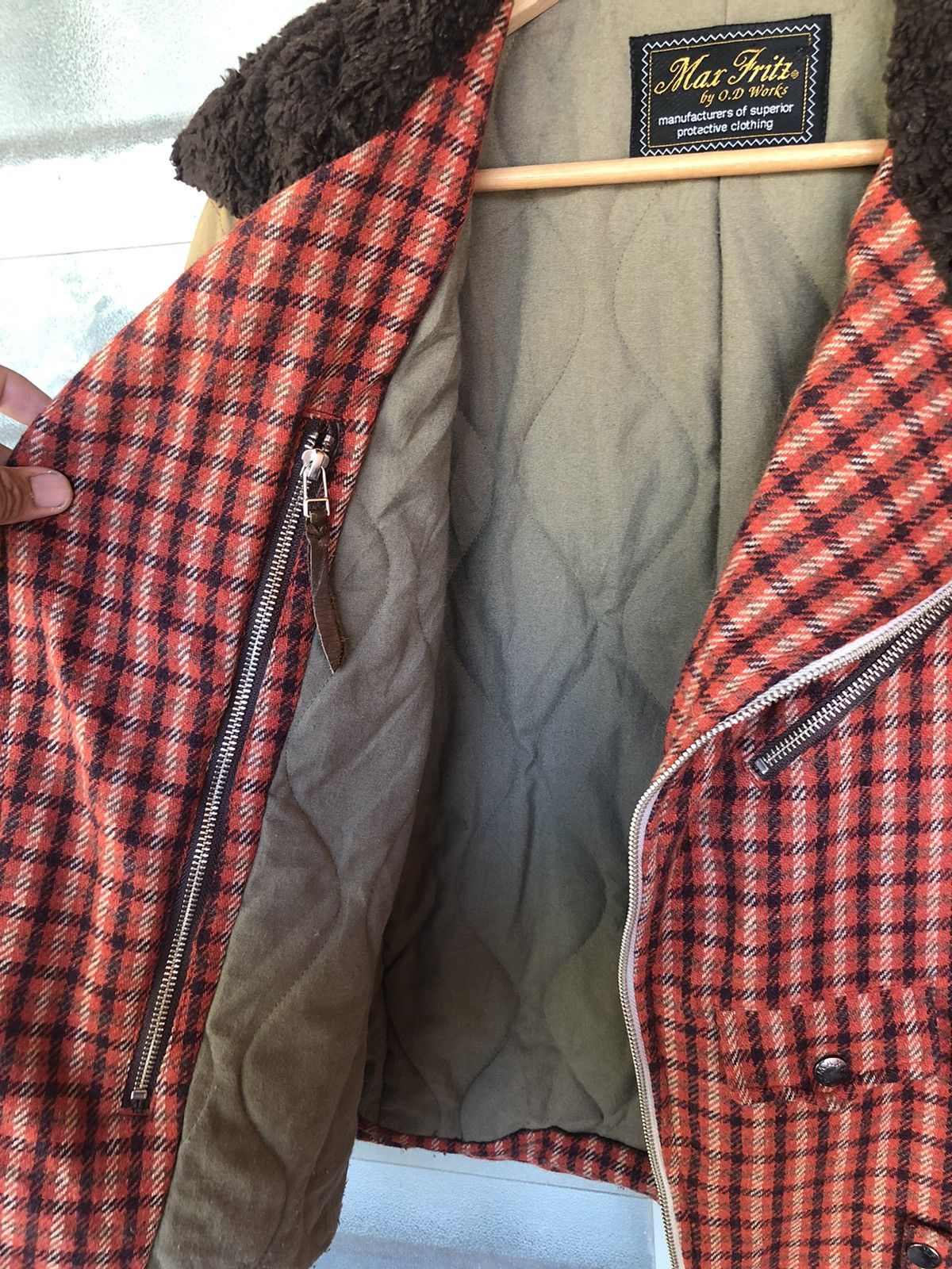 Japanese Brand Vintage Max Fritz Wool + Leather Double Collar Jacket Size US M / EU 48-50 / 2 - 11 Thumbnail