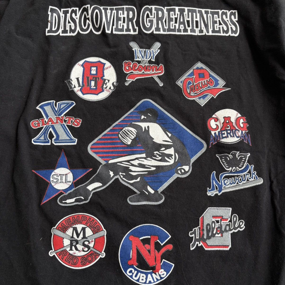 Authentic Negro Leagues × MLB × Vintage Vintage 90's Negro League Baseball Logos Tee Yankees Large Size US XL / EU 56 / 4 - 10 Thumbnail