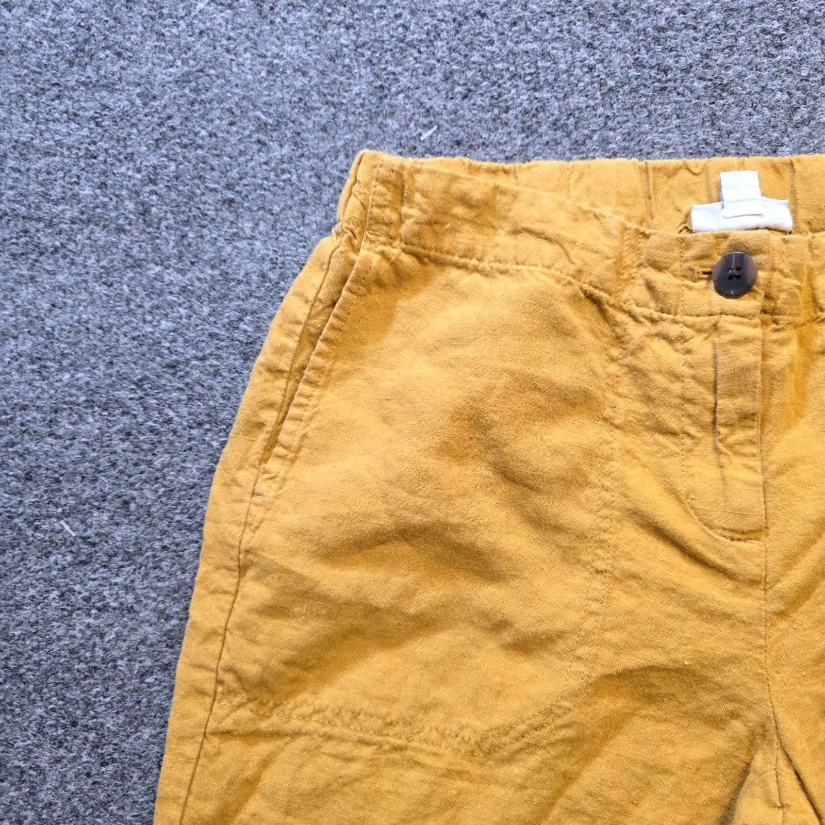 J. Jill J. Jill Pants Womens XS Petite Yellow Wide-Leg Linen Cropped Beachy Capsule Shirt/Bottom? Size 26" / US 2 / IT 38 - 3 Thumbnail