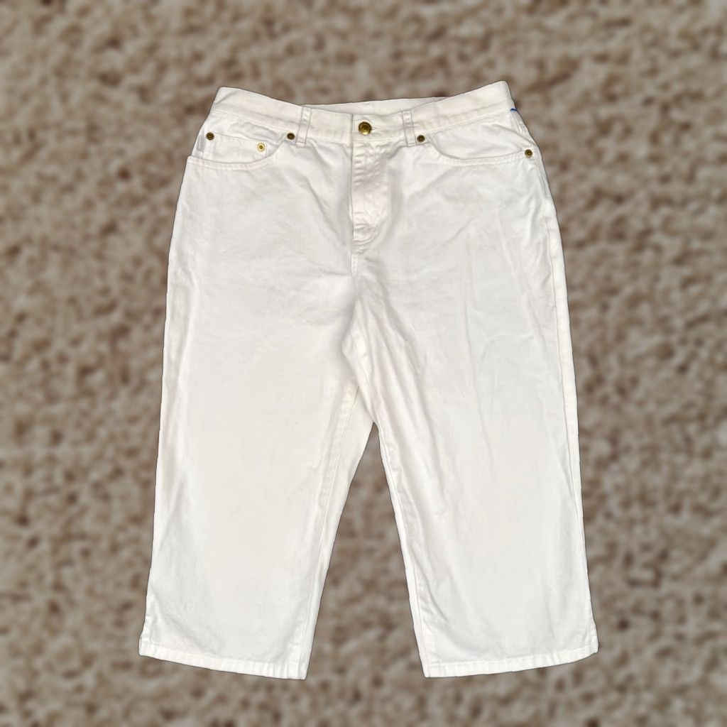 Ralph Lauren Lauren Ralph Lauren Jeans Women 8P White Denim Capri Crop 28 Size 30" / US 8 / IT 44 - 1 Thumbnail