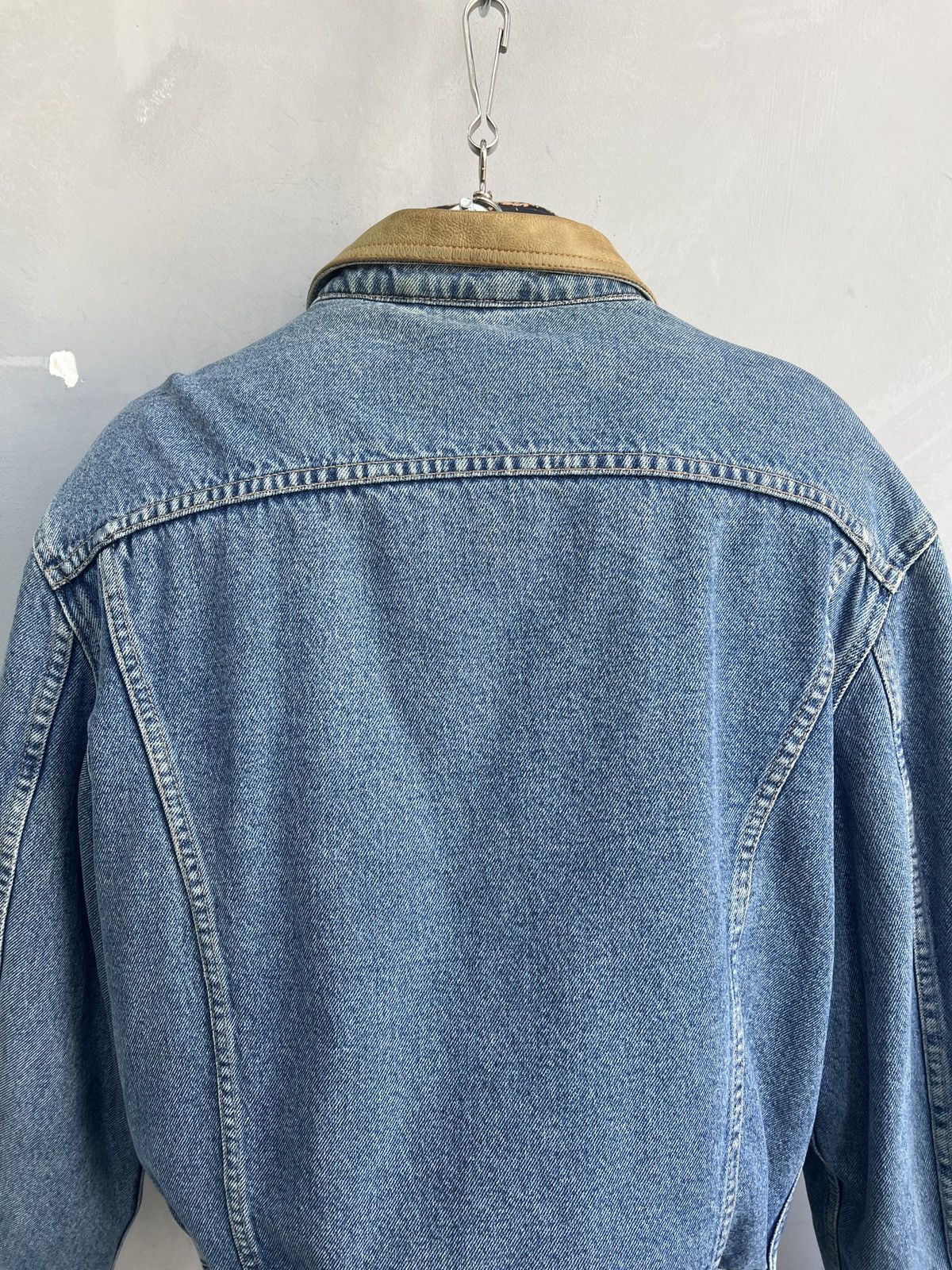 Levi's Vintage 90s Levis trucker jacket leather collar retro Size US M / EU 48-50 / 2 - 7 Thumbnail