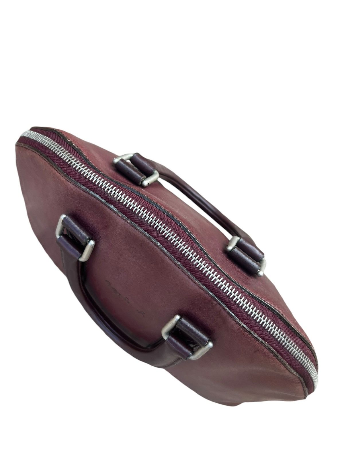 agnes b. Vintage Agnes B. Voyage Distress Fade Patina Leather Bag Size ONE SIZE - 18 Thumbnail