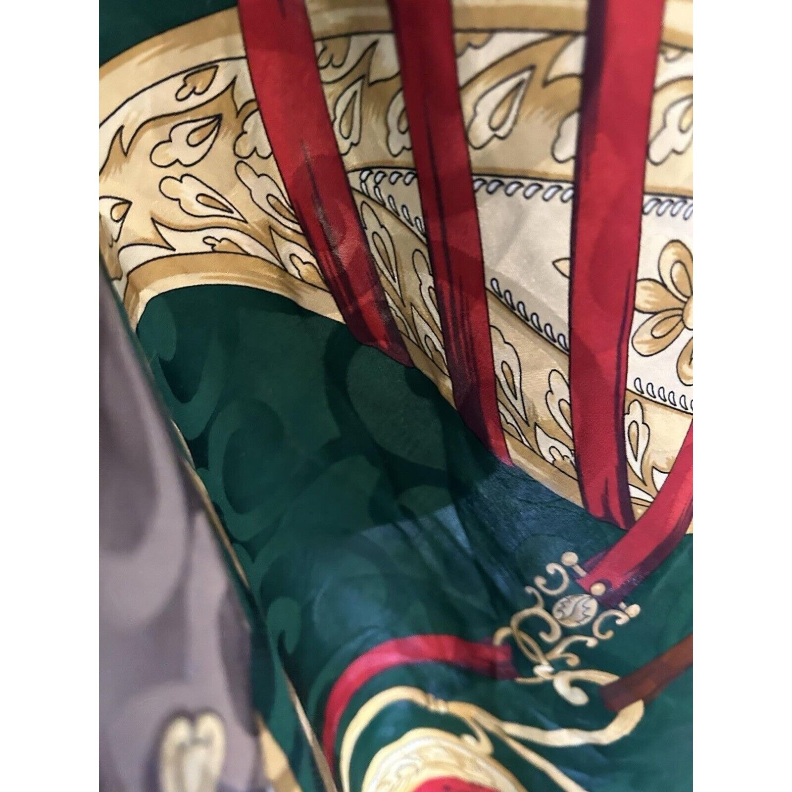 Laura Biagiotti LAURA BIAGIOTTI Green Equestrian Silk Scarf H.Made In Italy Size ONE SIZE - 6 Thumbnail