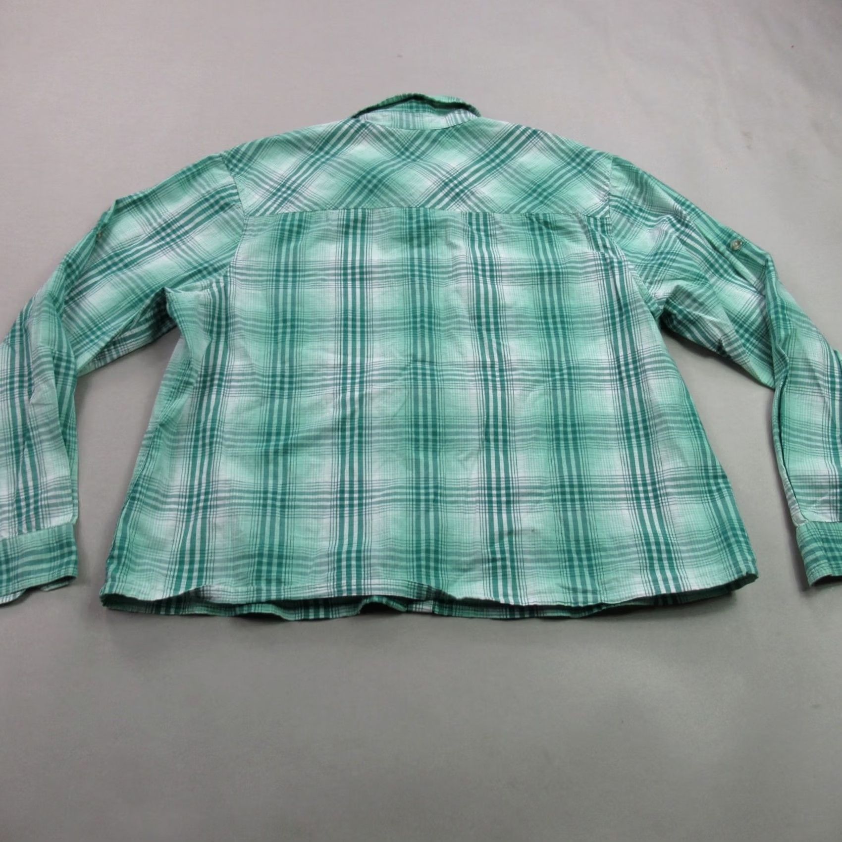 Vintage Cabelas Shirt Womens XL Long Sleeve Button Front Green Plaid Lightweight Size XL / US 12-14 / IT 48-50 - 6 Thumbnail