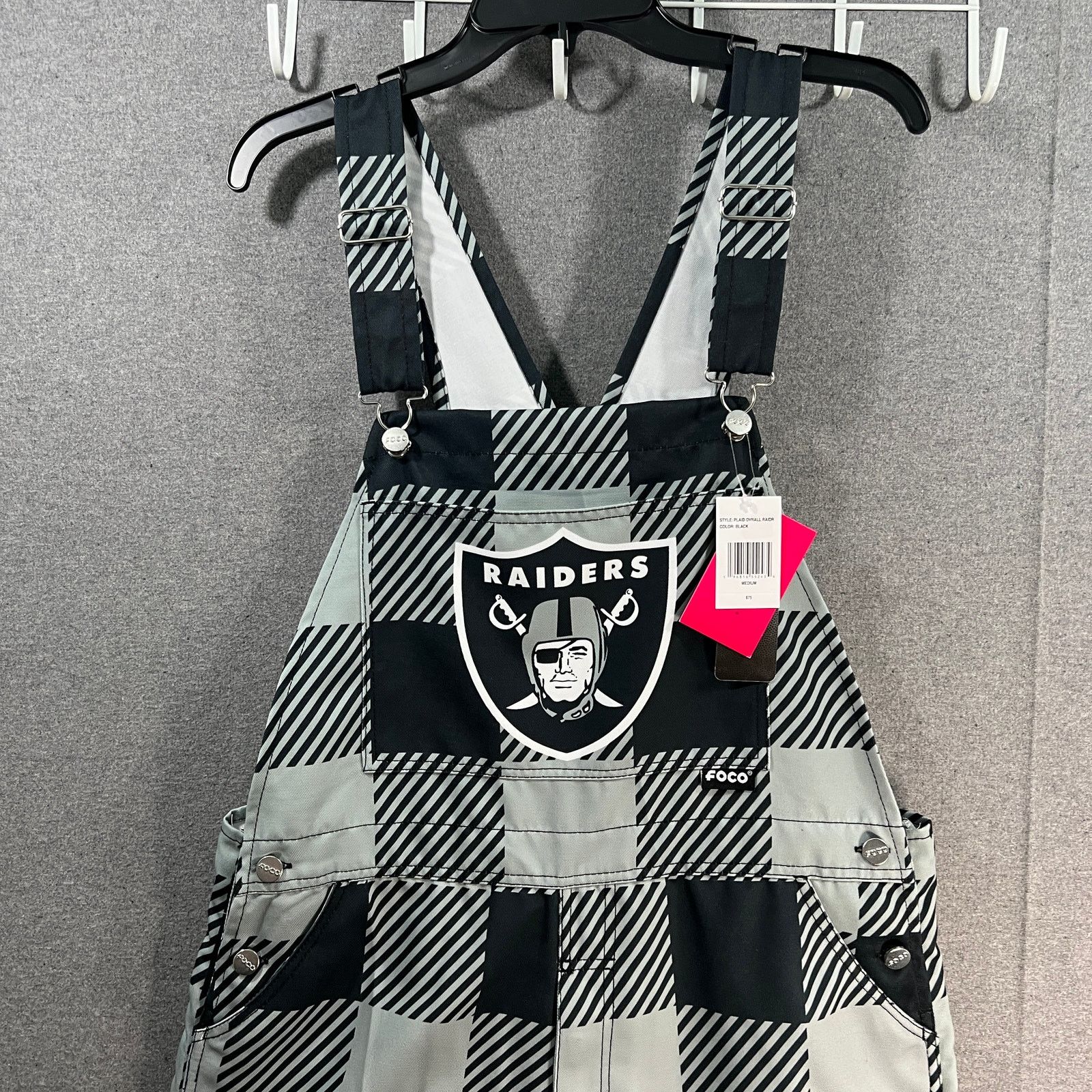 Other Las Vegas Raiders Mens Plaid Bib Overalls Size Medium Size US 43 - 4 Thumbnail