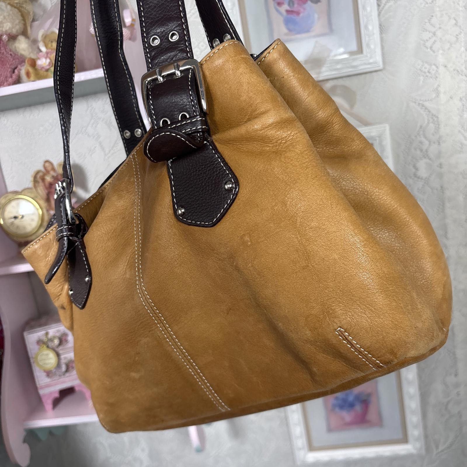 Other y2k leather buckle brown shoulder bag purse Size ONE SIZE - 4 Thumbnail