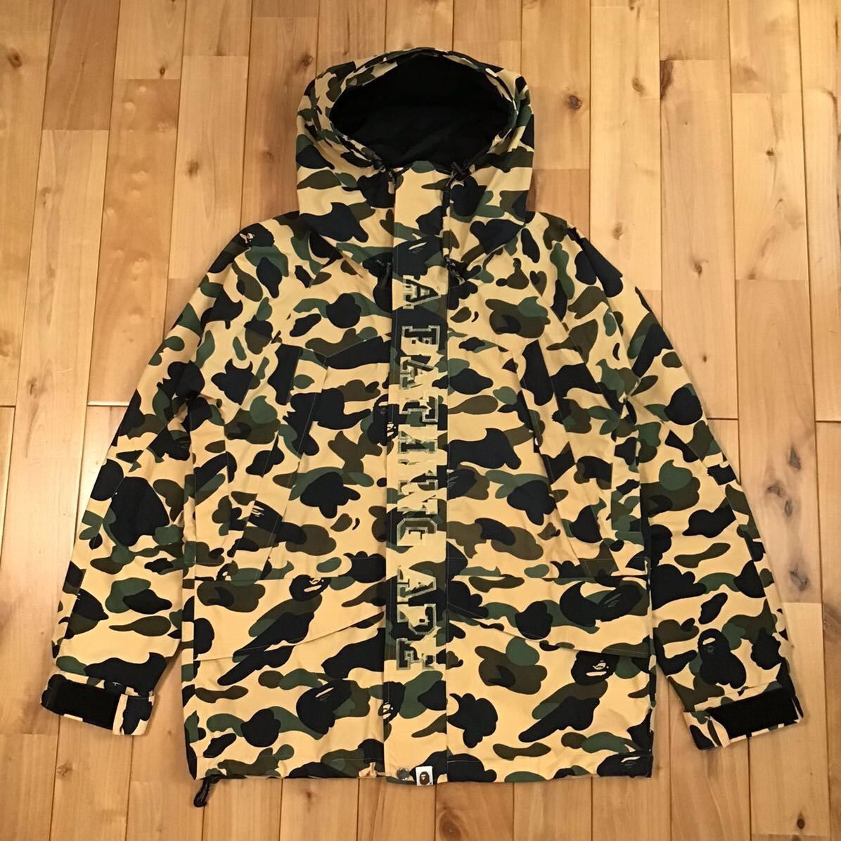 image of Bape Gore Tex 1St Camo Yellow Snowboard Jacket Ape in Yellow Camo, Men's (Size Medium)