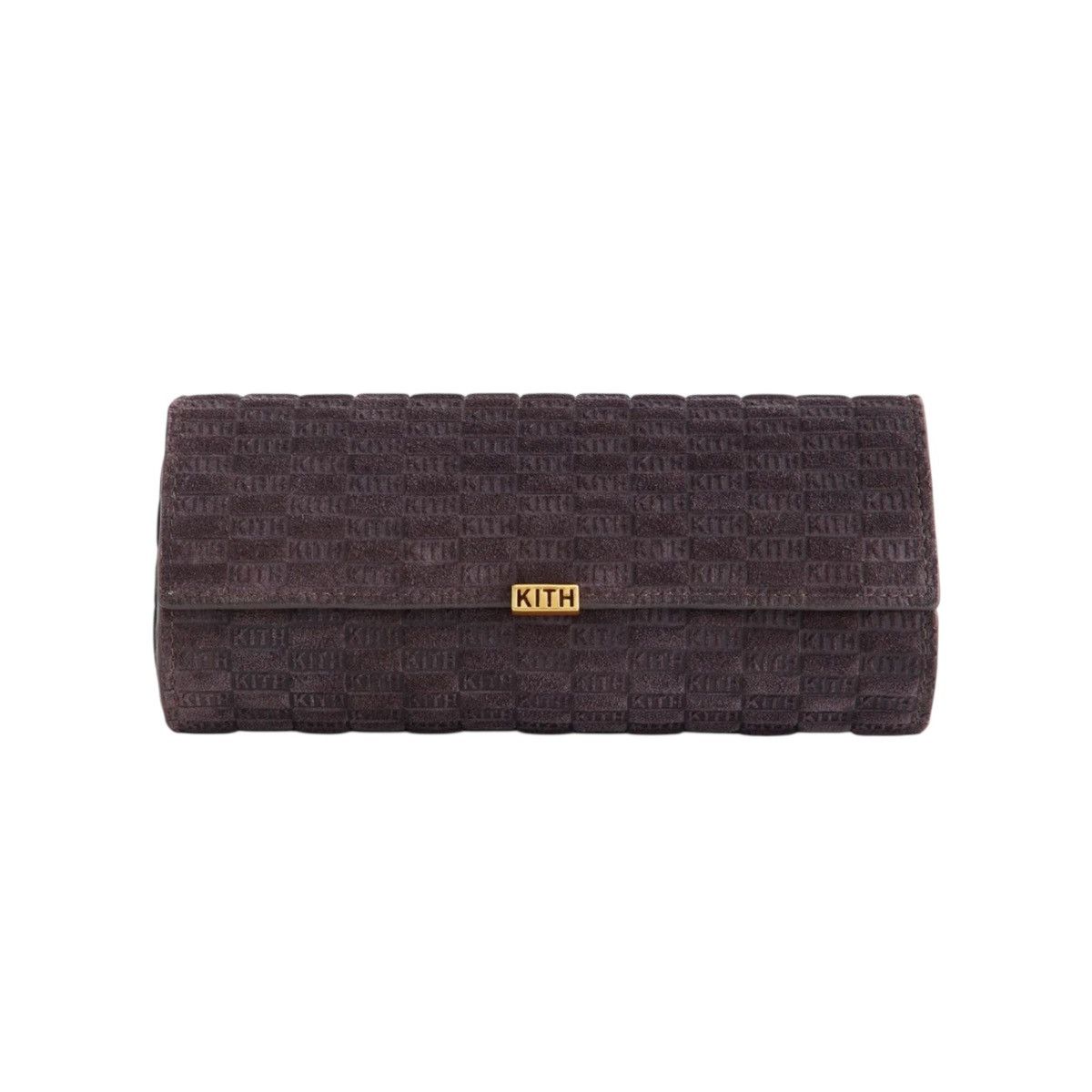 Kith Monogram Suede Leather 3 watch roll Incognito Brown