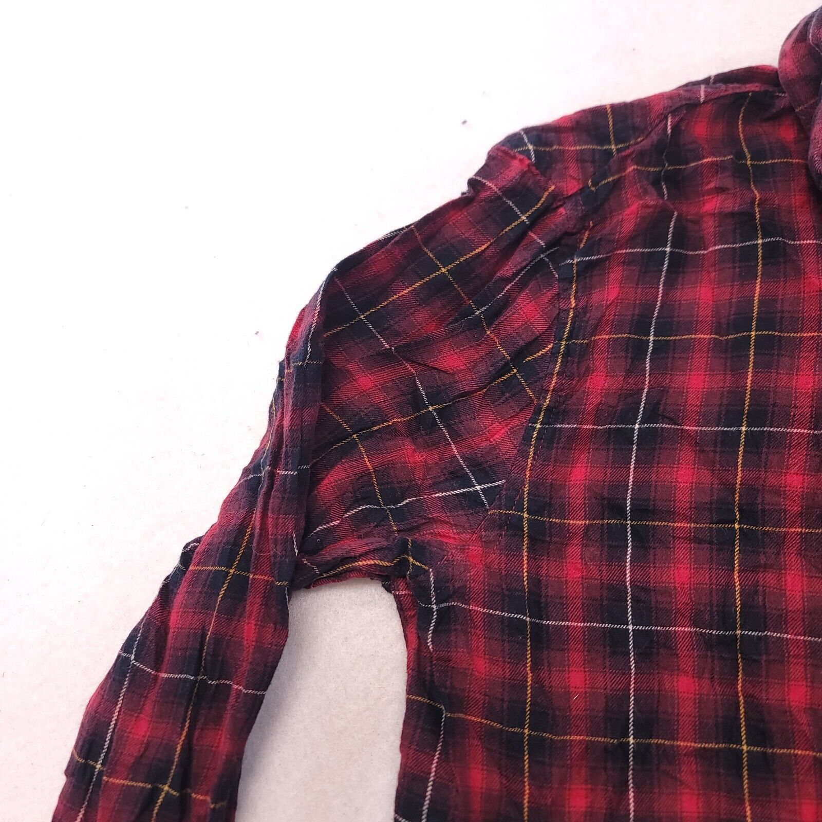 River Island River Island Tartan Flannel Shirt Mens Size Small Red Black Size US S / EU 44-46 / 1 - 4 Thumbnail