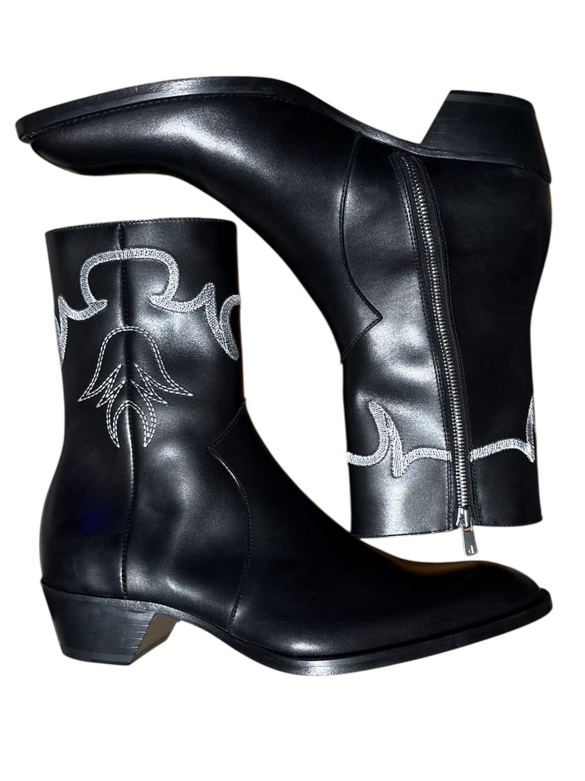 Jarod John Leonard JJL Western Embroidered Leather Boots Size US 10 / EU 43 - 2 Thumbnail