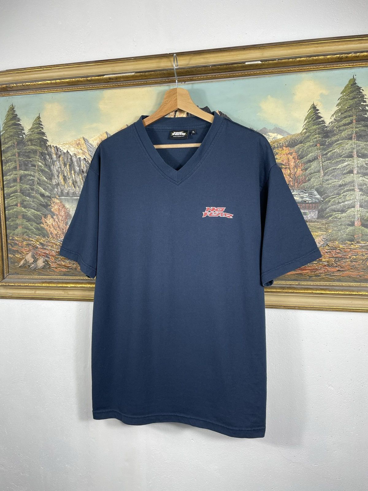 No Fear × Vintage Retro 00s Navy Baggy Loose No Fear Tshirt Tee Skate Hip-hop Size US M / EU 48-50 / 2 - 3 Thumbnail