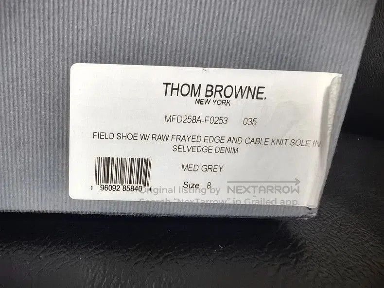 Thom Browne THOM BROWNE Men's Gray Lace-Up Sneakers. Size US 10.5 / EU 43-44 - 9 Thumbnail