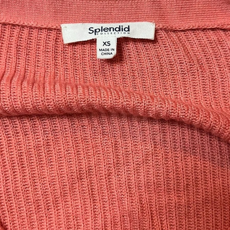 Splendid Splendid Coral Cashmere Blend Cardigan Size XS Button Up Size XS / US 0-2 / IT 36-38 - 2 Thumbnail