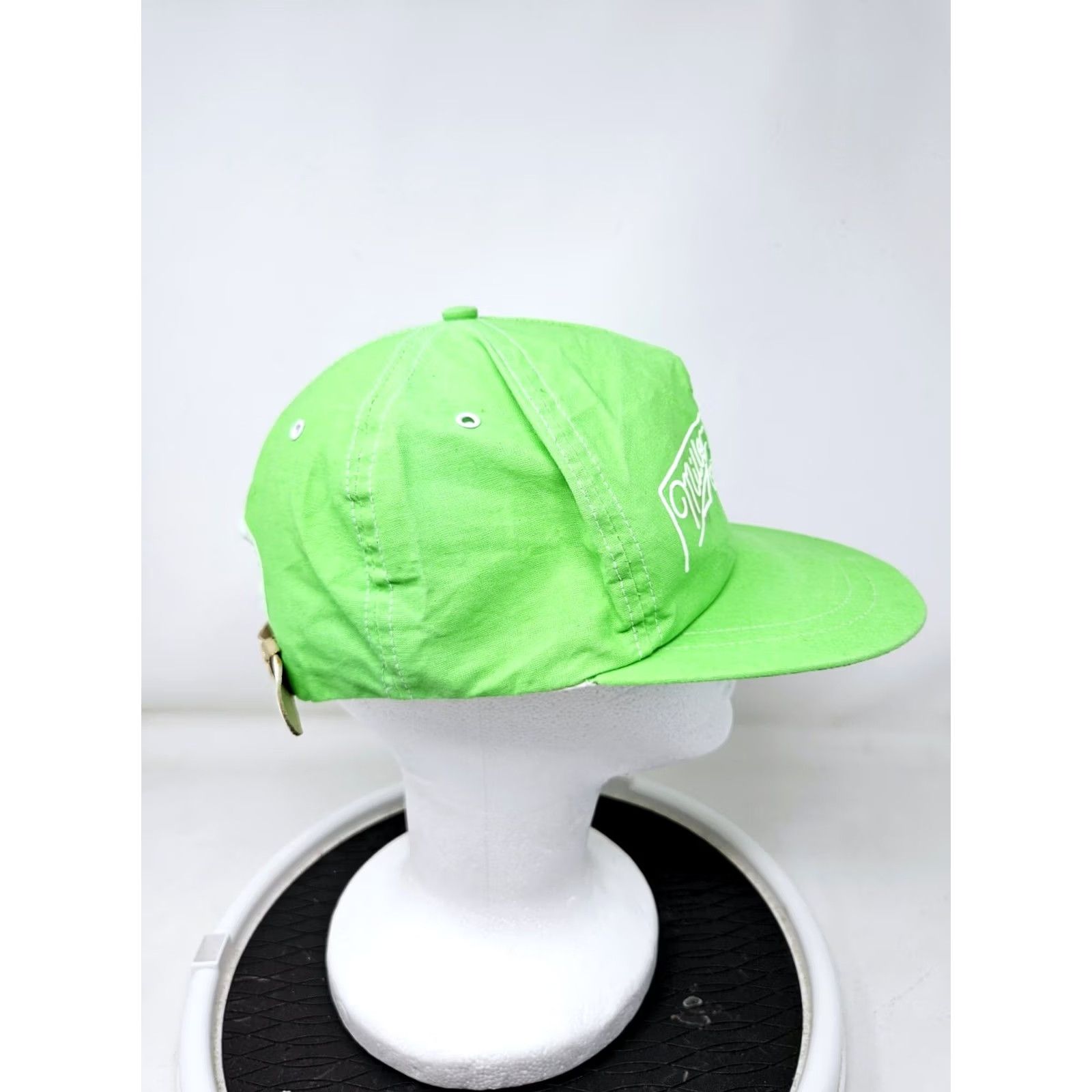 Vintage VINTAGE Miller Genuine Draft Neon Green Adjustable Hat 80s Baseball Cap Men One Size Green 80s 90s Beer Adjustable Mens Size ONE SIZE - 3 Thumbnail
