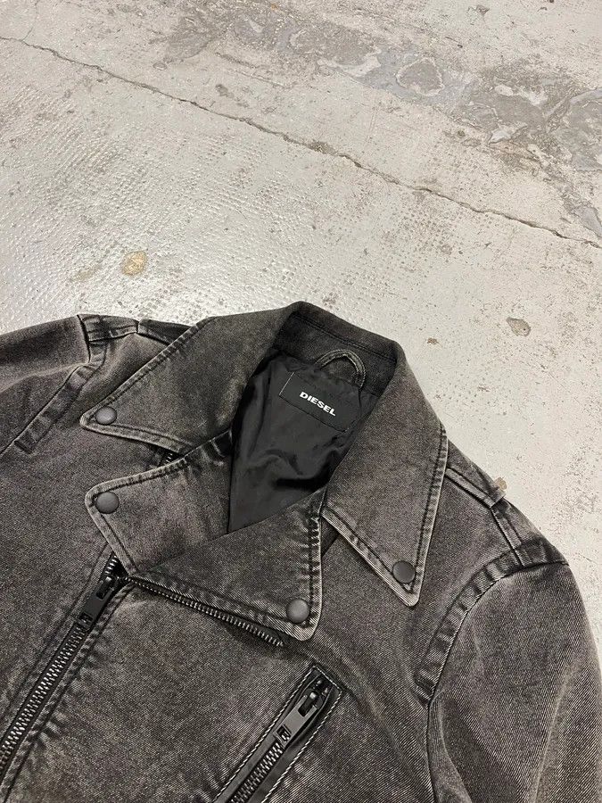 Diesel Diesel Raw Grey Denim Perfecto Jacket Size US S / EU 44-46 / 1 - 5 Thumbnail