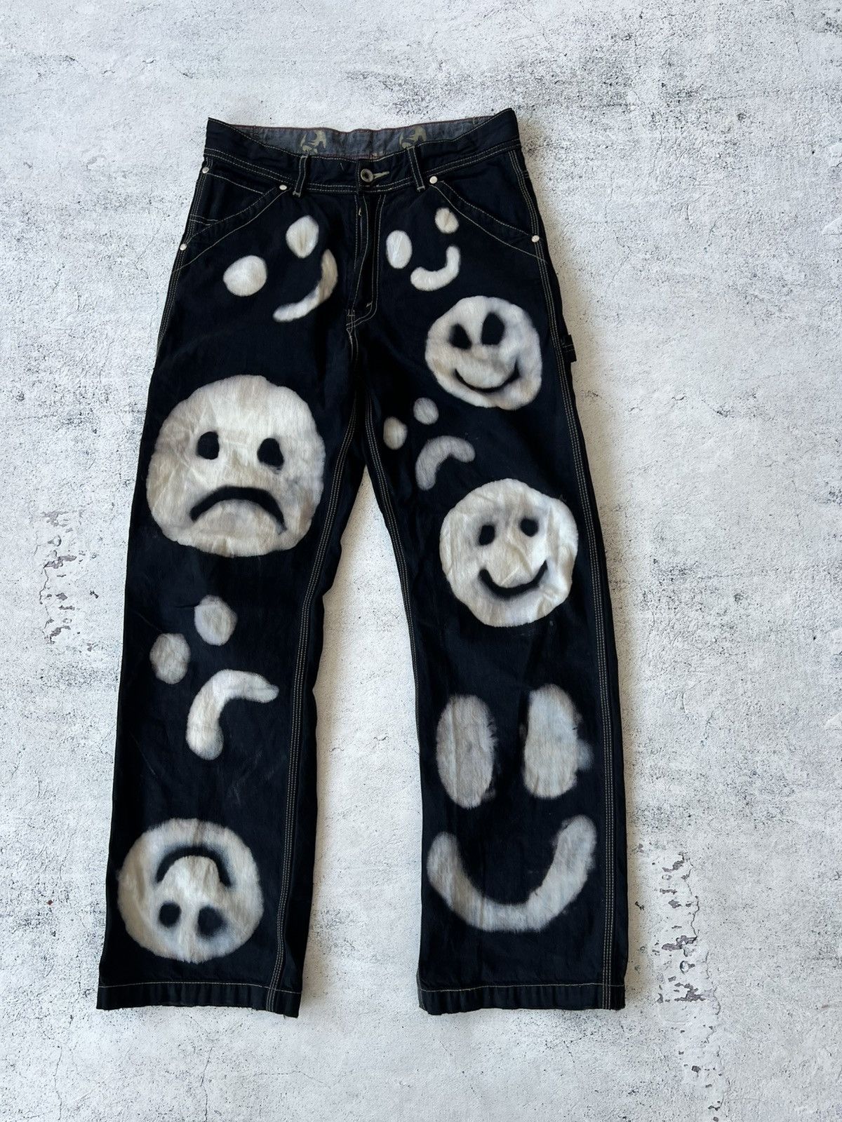 Levi's 🩸RARE🩸Levis Vintage Custom Smile Travis Scott Style Pants Size US 30 / EU 46 - 3 Thumbnail