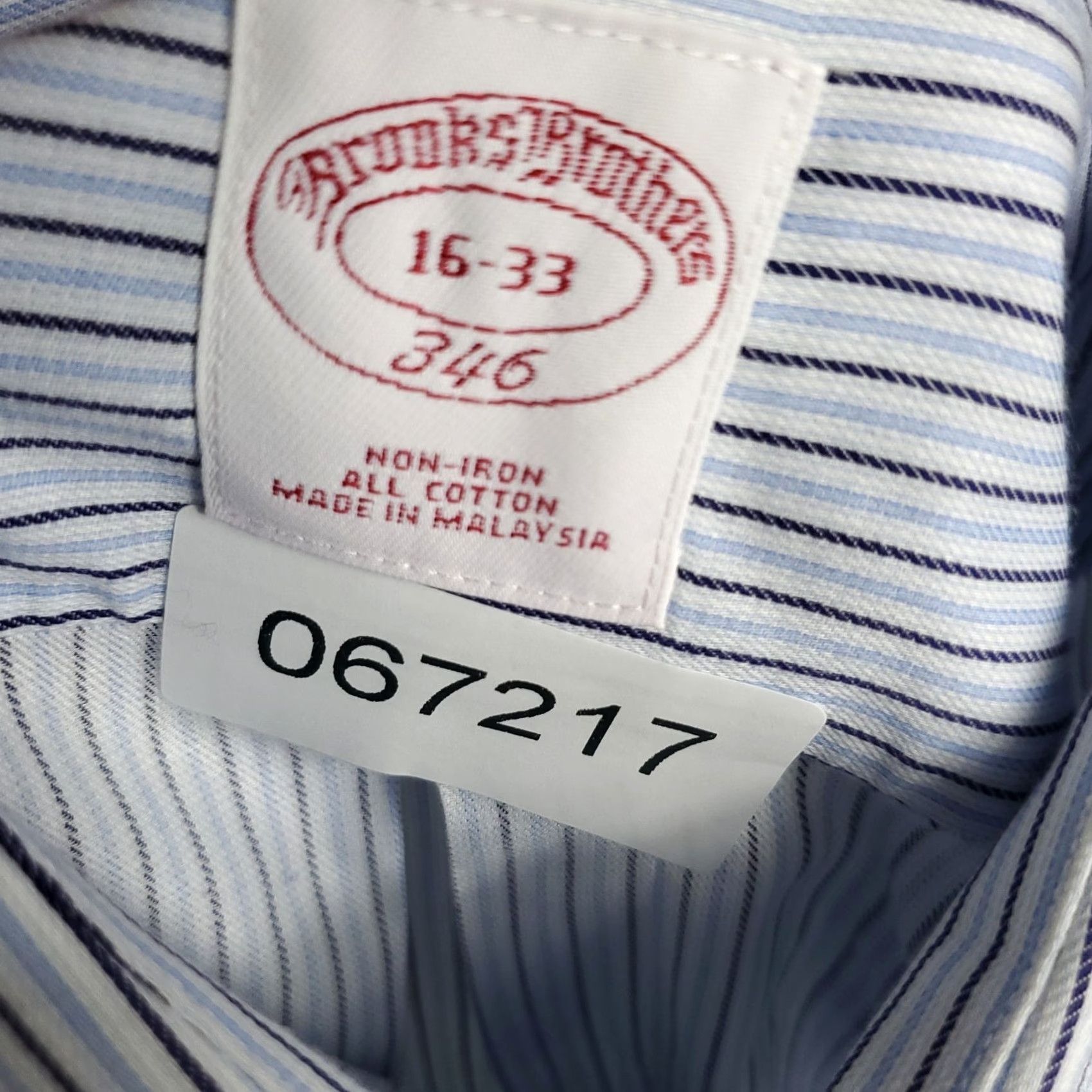 Brooks Brothers Brooks Brothers Shirt Mens 16 Blue Striped French Cuff Dress Button Up Size 42R - 7 Thumbnail