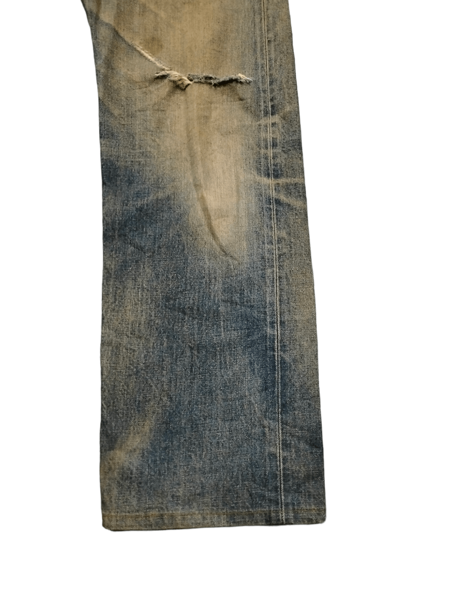 Japanese Brand Vintage Acoustic Salvage Distressed Denim Pants Size US 33 - 4 Thumbnail