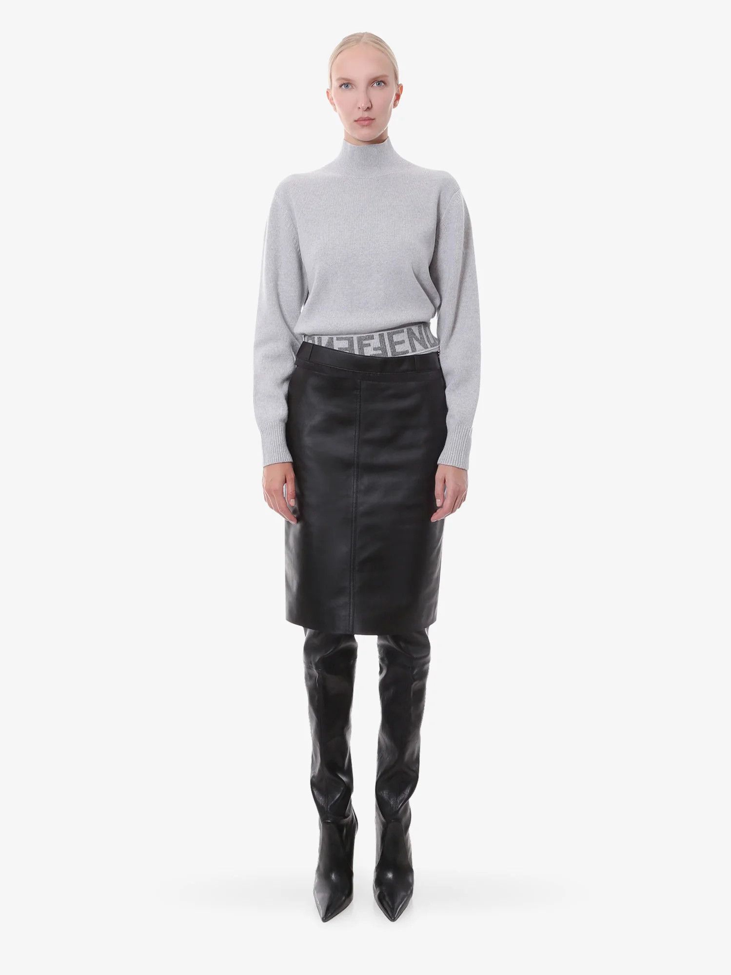 Fendi o1s1wg110225 Pullover in Grey Size M / US 6-8 / IT 42-44 - 3 Thumbnail