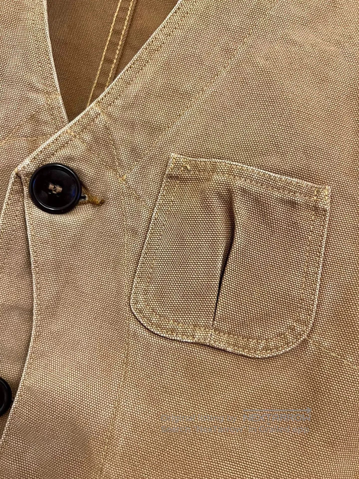 Rising Sun & Co. Rising Sun Canvas Vest in Golden Brown. Size US M / EU 48-50 / 2 - 9 Thumbnail